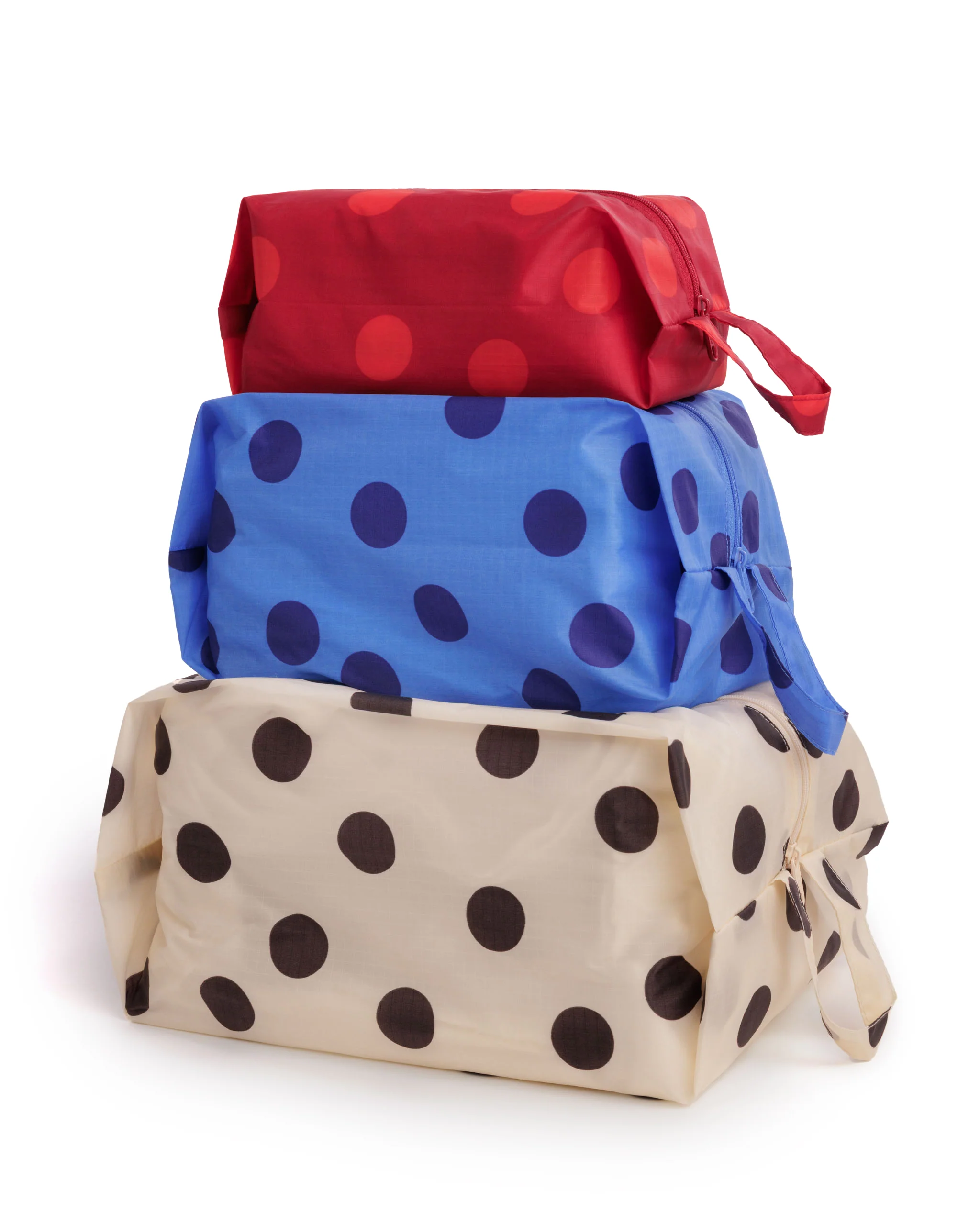 3D Zip Pouch Set - Polka Dot Mix