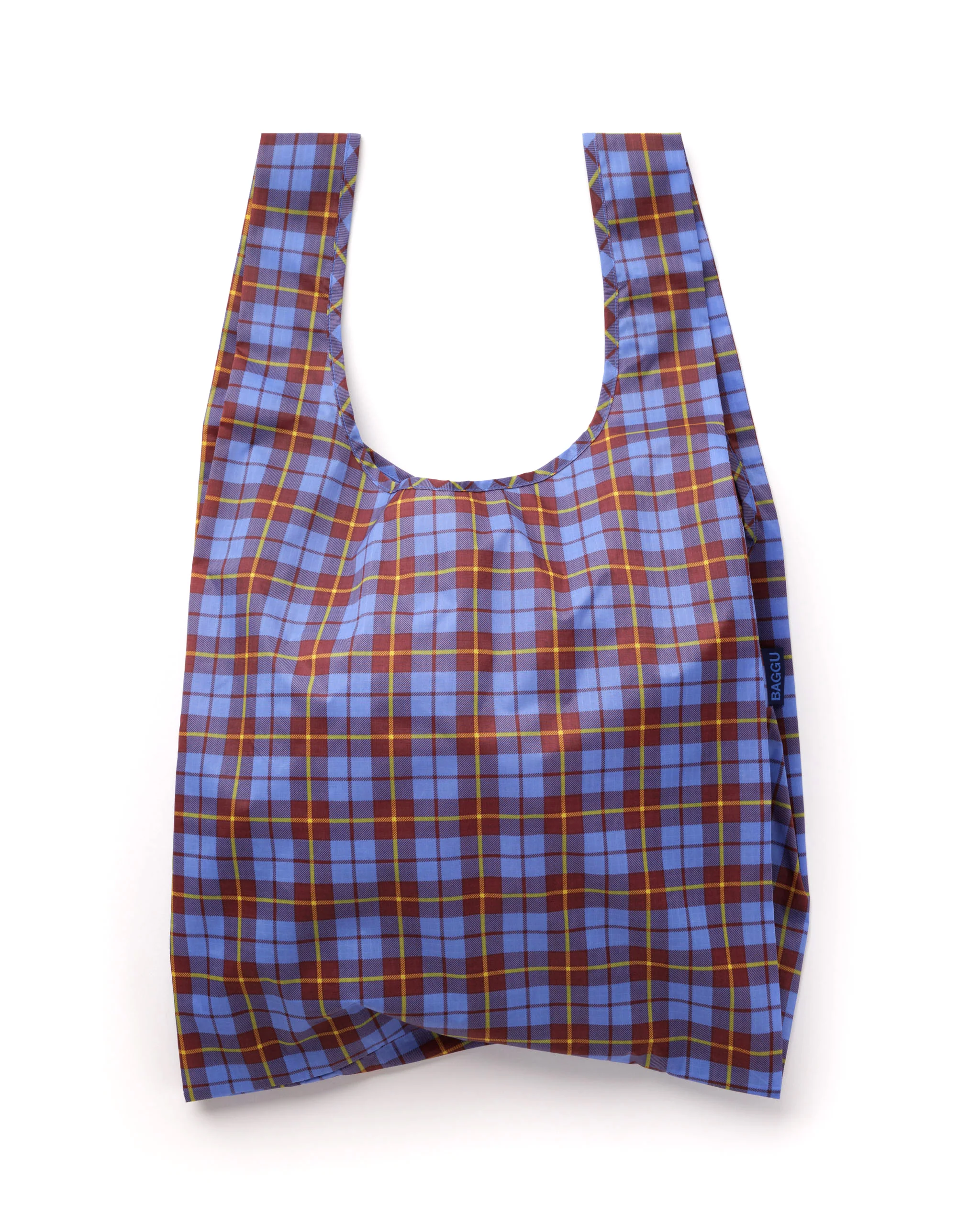 Shopping Carry Bag - Blue Tartan