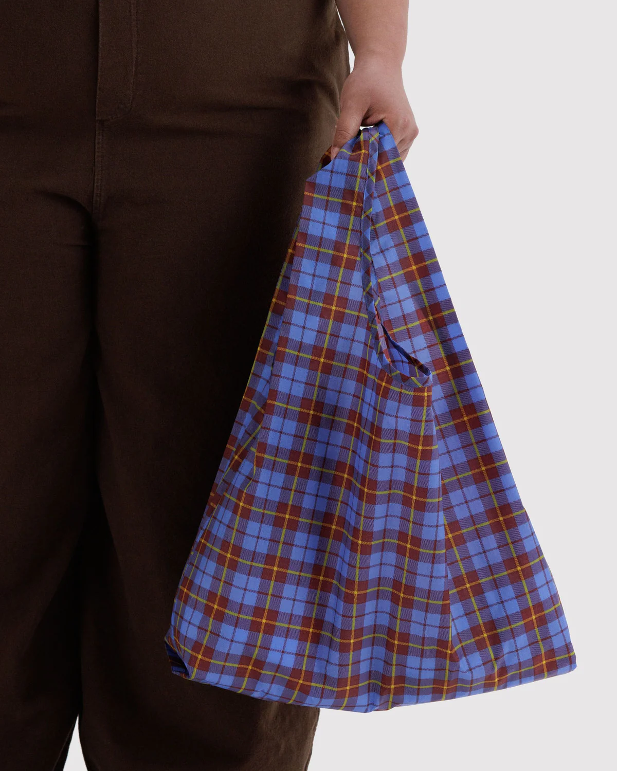 Shopping Carry Bag - Blue Tartan - Image 2