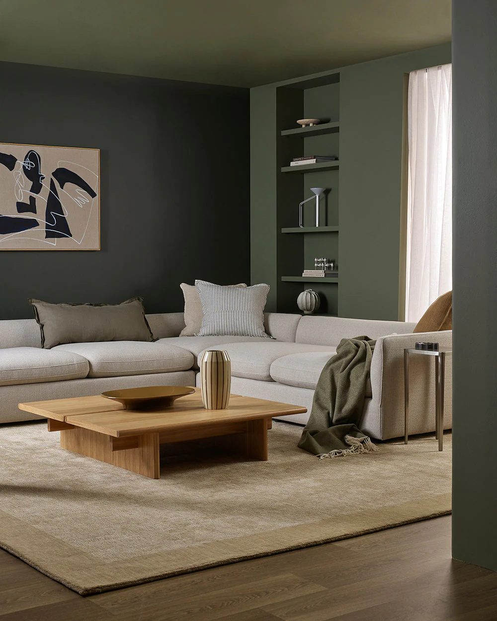 Rowan Cushion Cover - Olive - Image 4