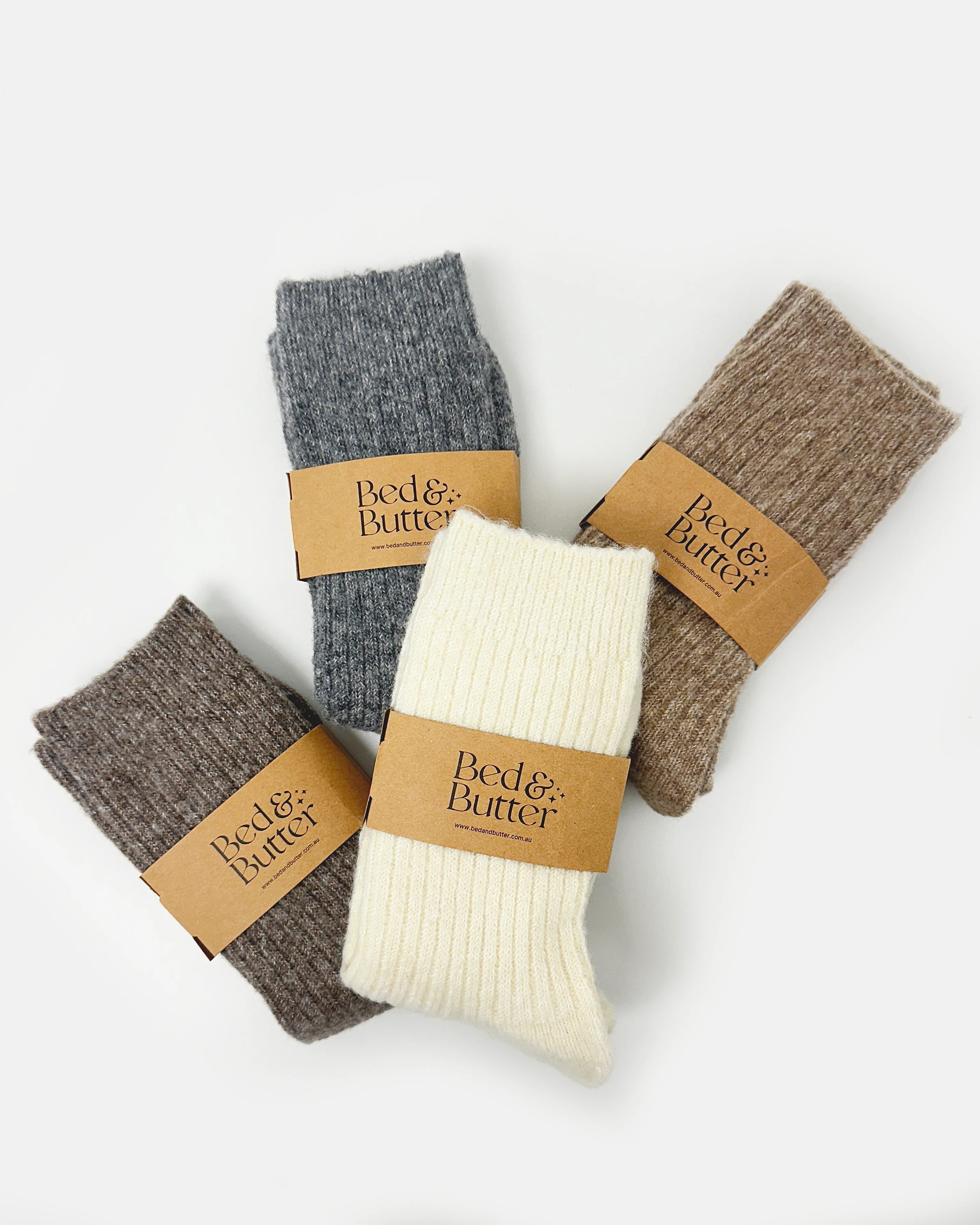 Comfy Knit Socks - Light Brown - Image 4