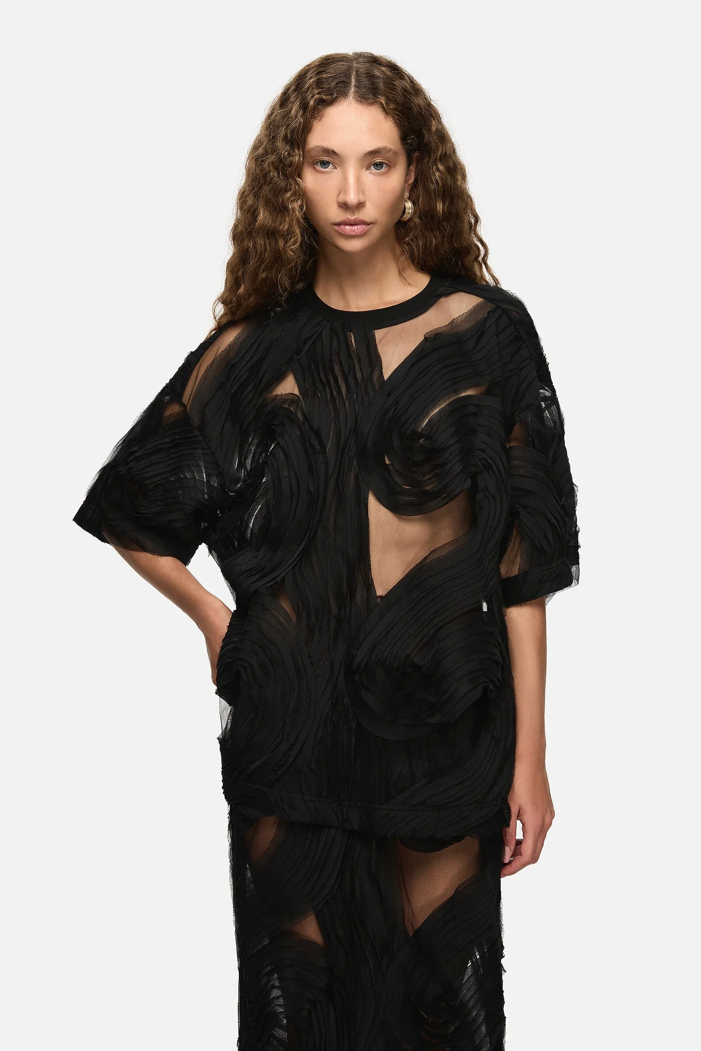 Delmare Top - Black - Image 3