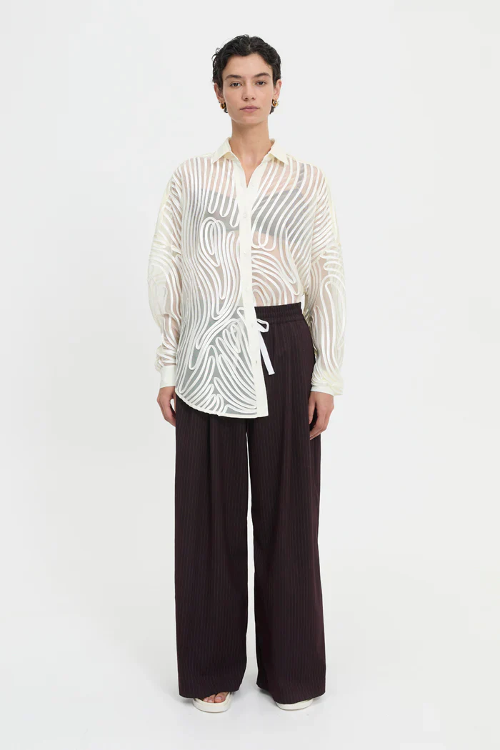 Mecah Sheer Shirt - Cream - Image 5