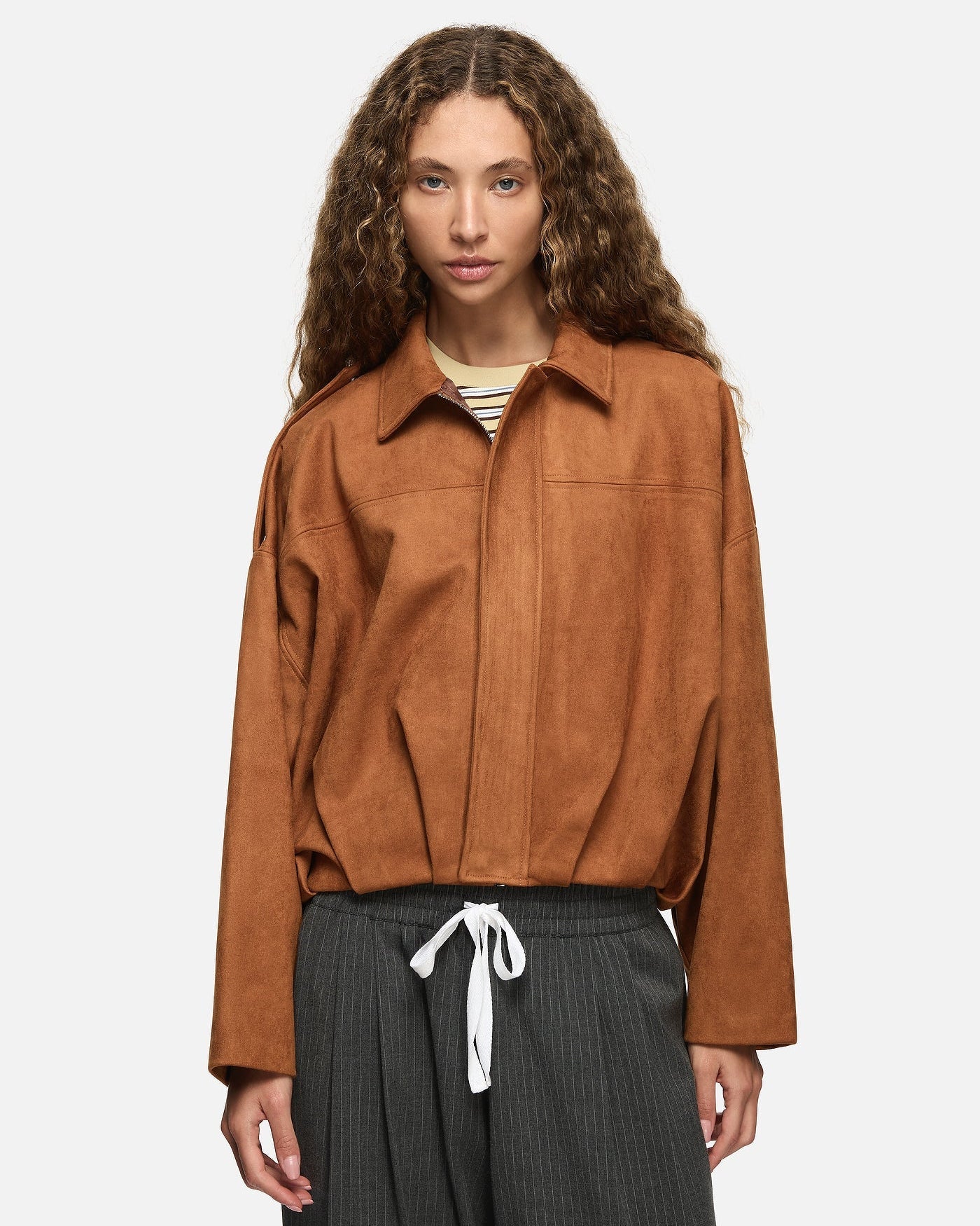 Rita Bomber Jacket - Tan - Image 2