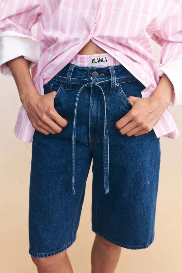 Tamsin Denim Tie Shorts - Image 3