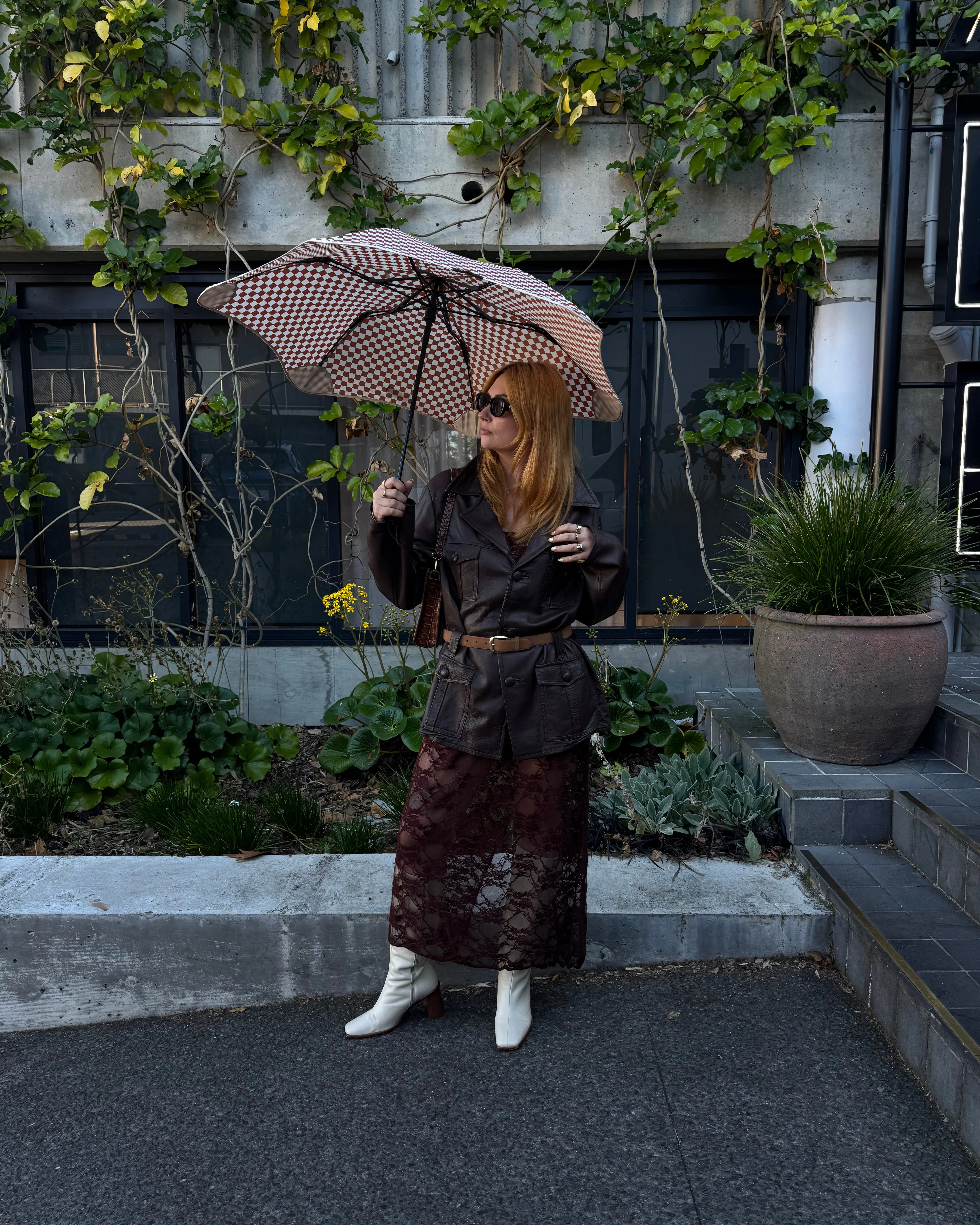 Metro Umbrella - Clay Check - Image 4
