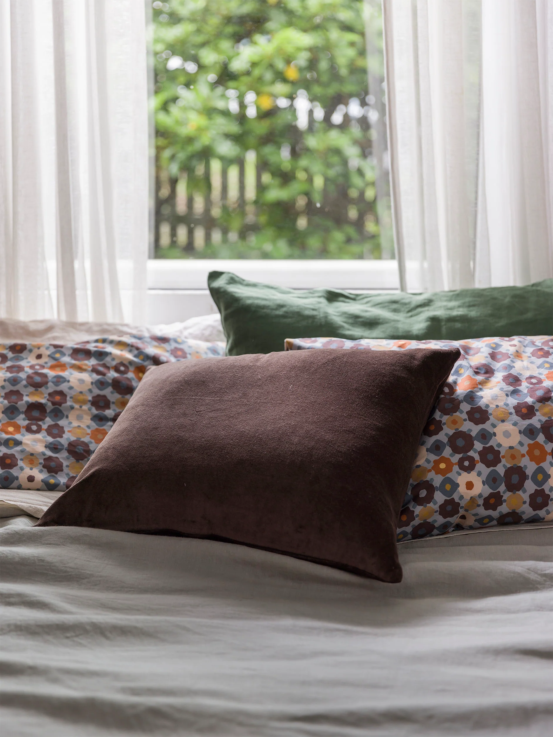 Cotton Velvet Cushion Cover - Henna - Image 2