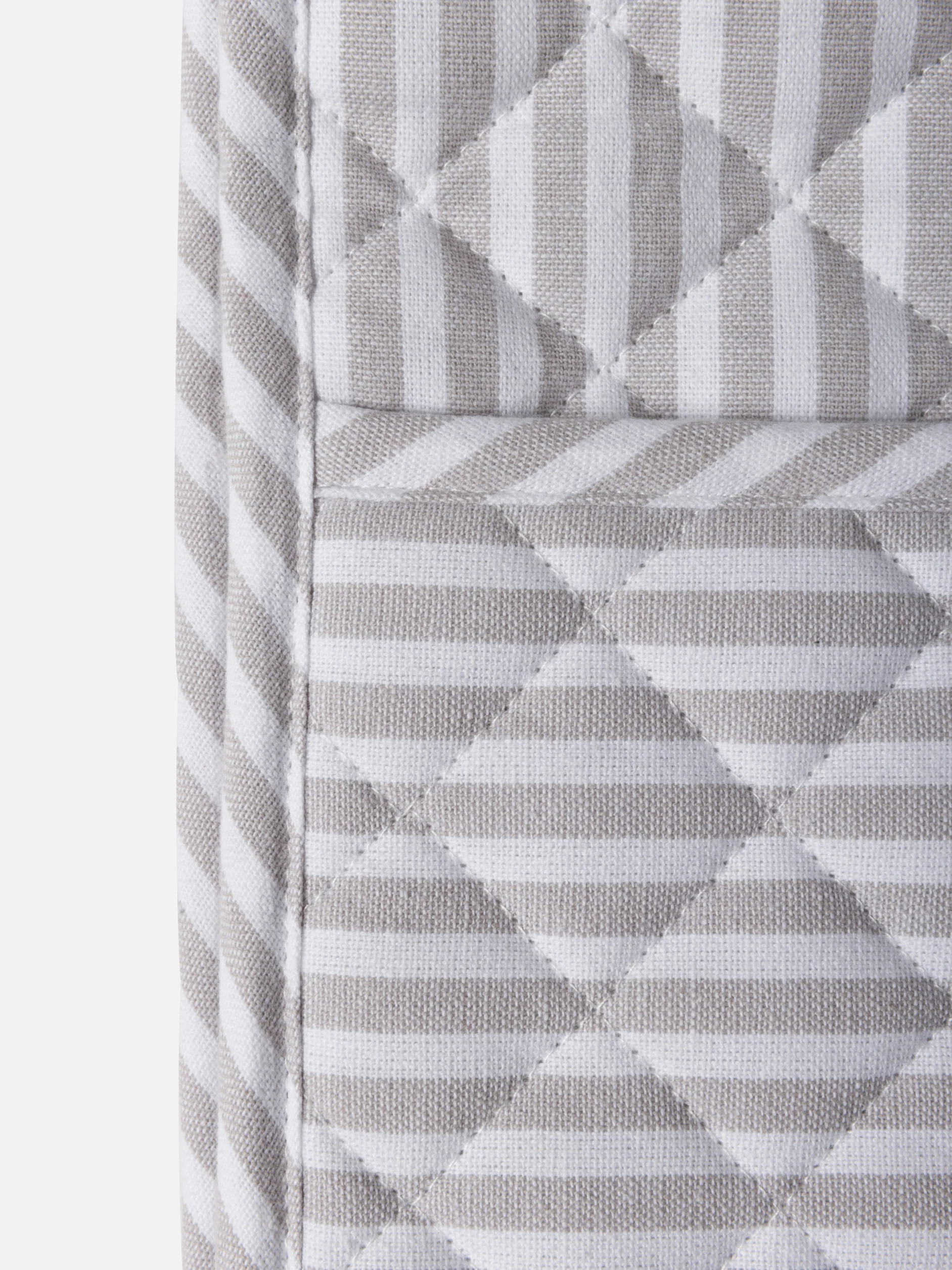 Double Oven Glove - Grey Classic Stripe - Image 3