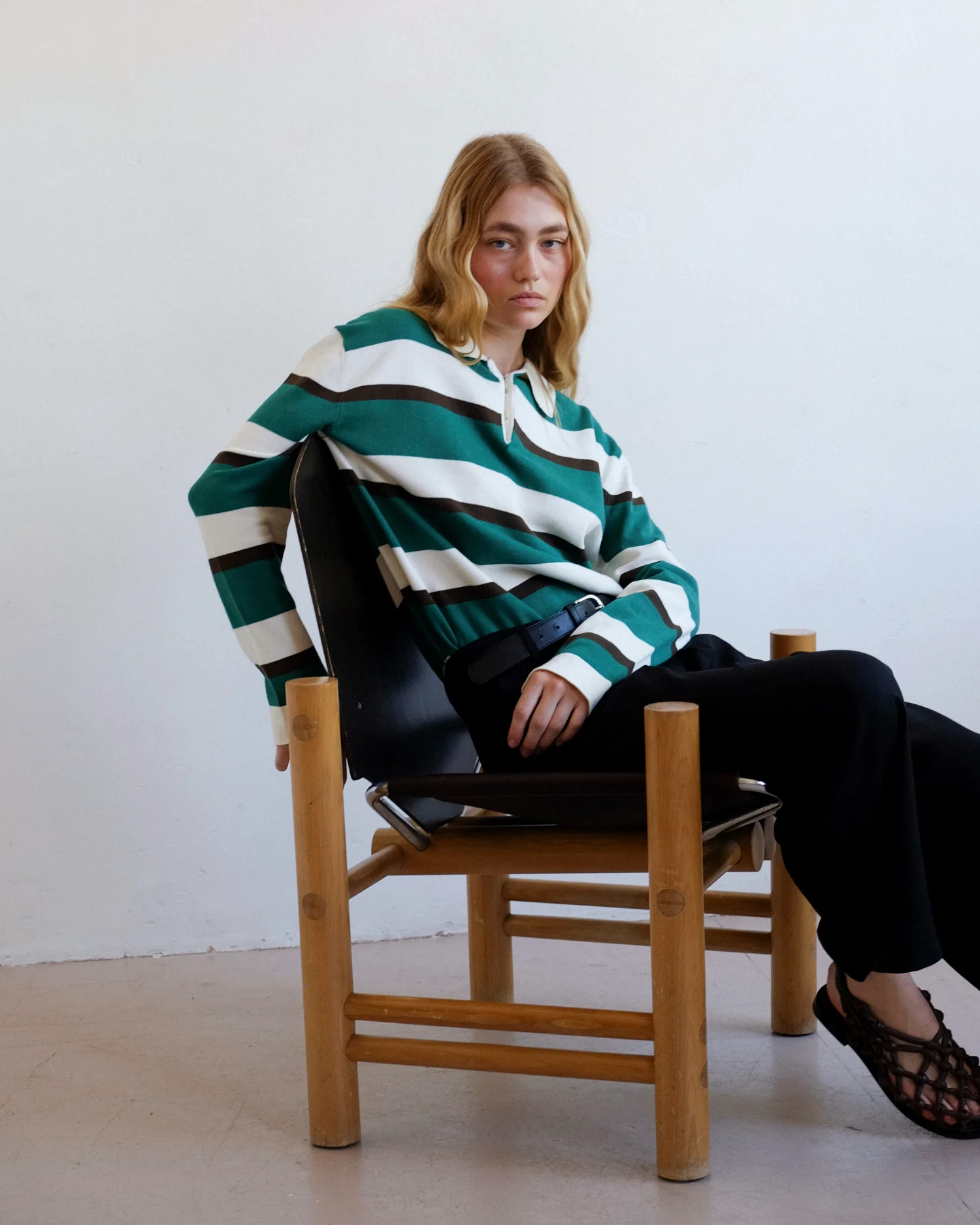 Prep Stripe Polo - Dark Green