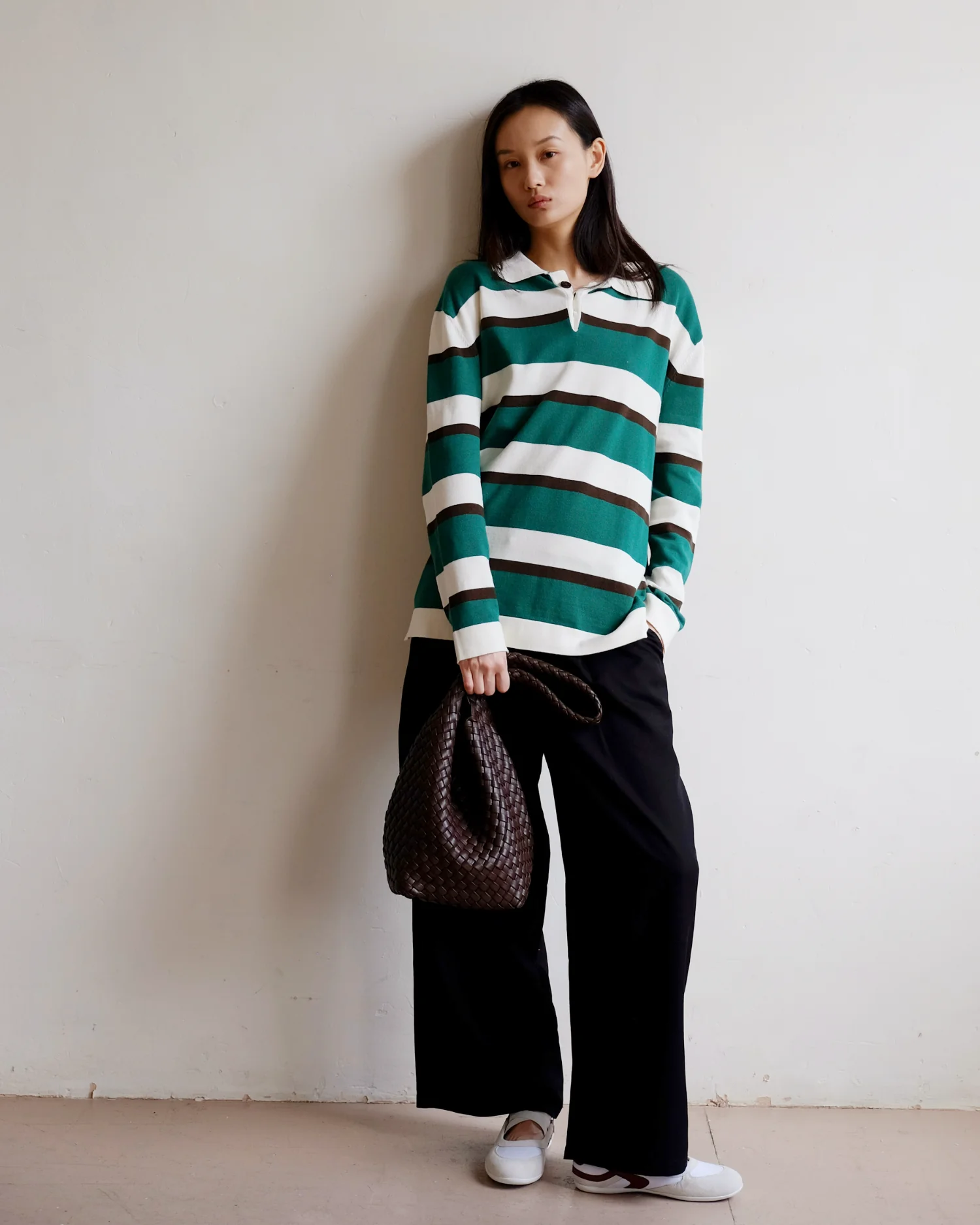 Prep Stripe Polo - Dark Green - Image 5
