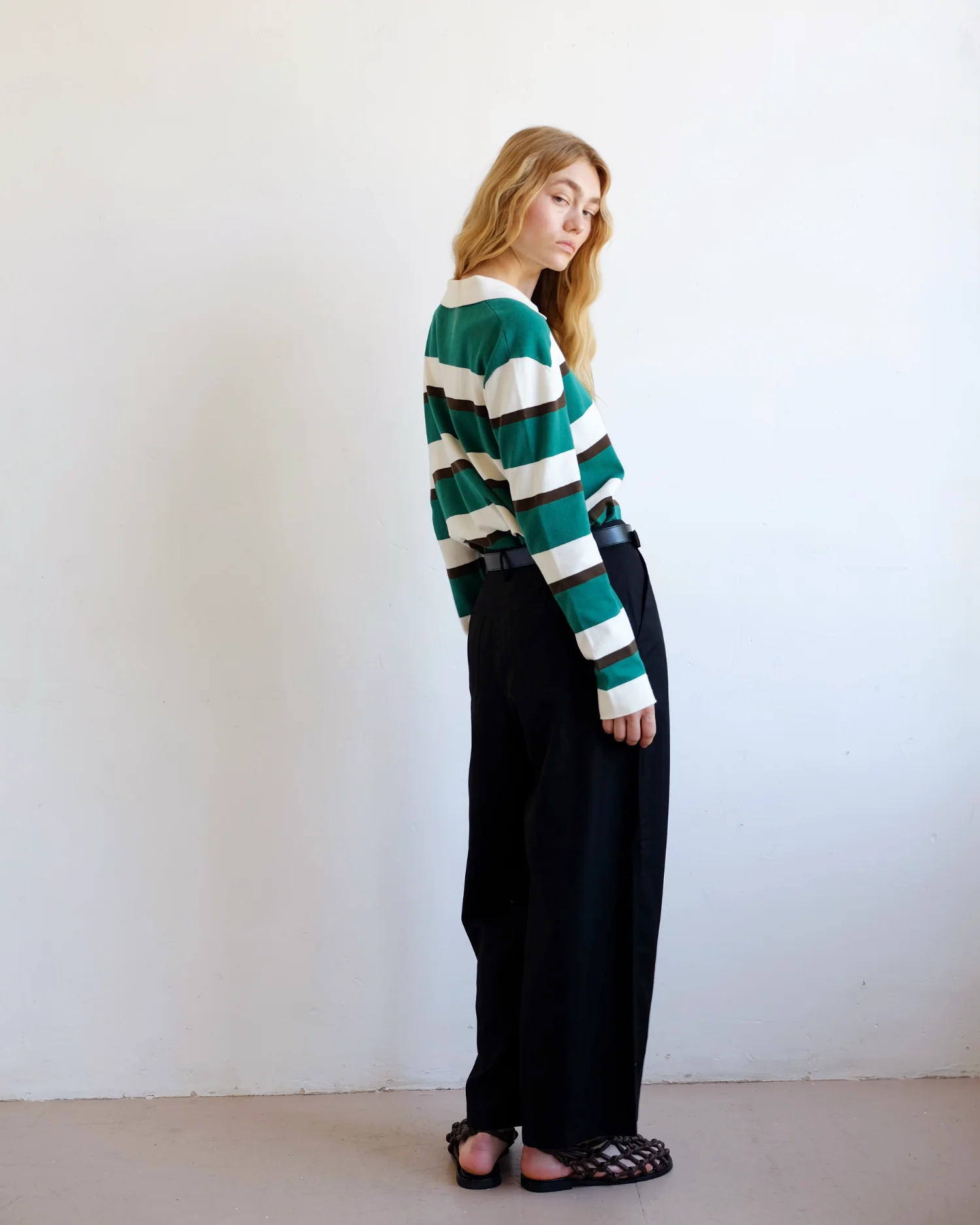 Prep Stripe Polo - Dark Green - Image 6