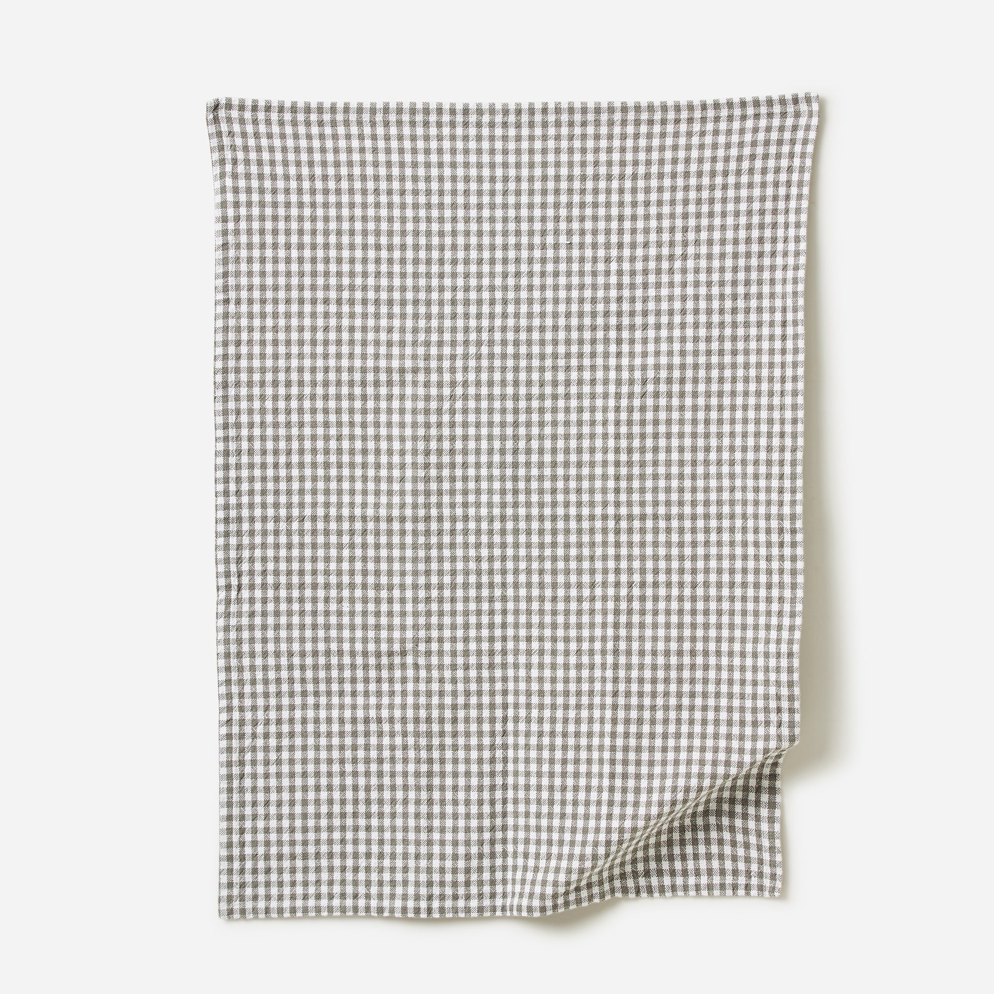 Gingham Tea Towel - Grey - Image 2