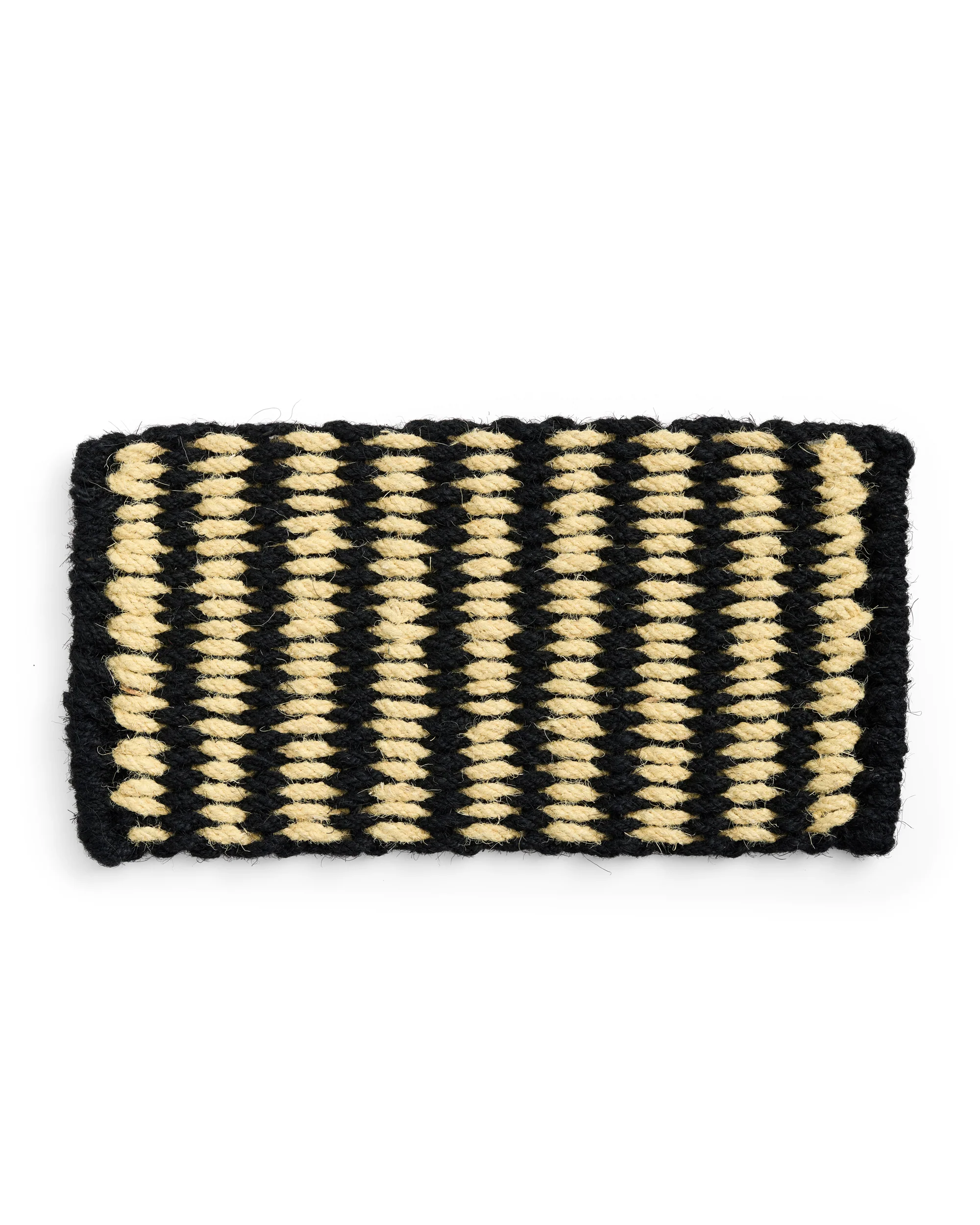 Coco Stripe Door Mat - Black