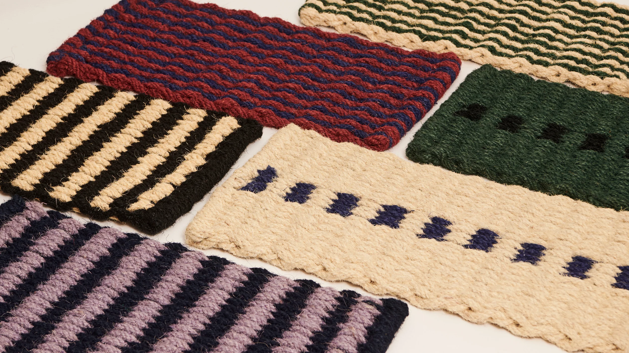 Coco Stripe Door Mat - Black - Image 4