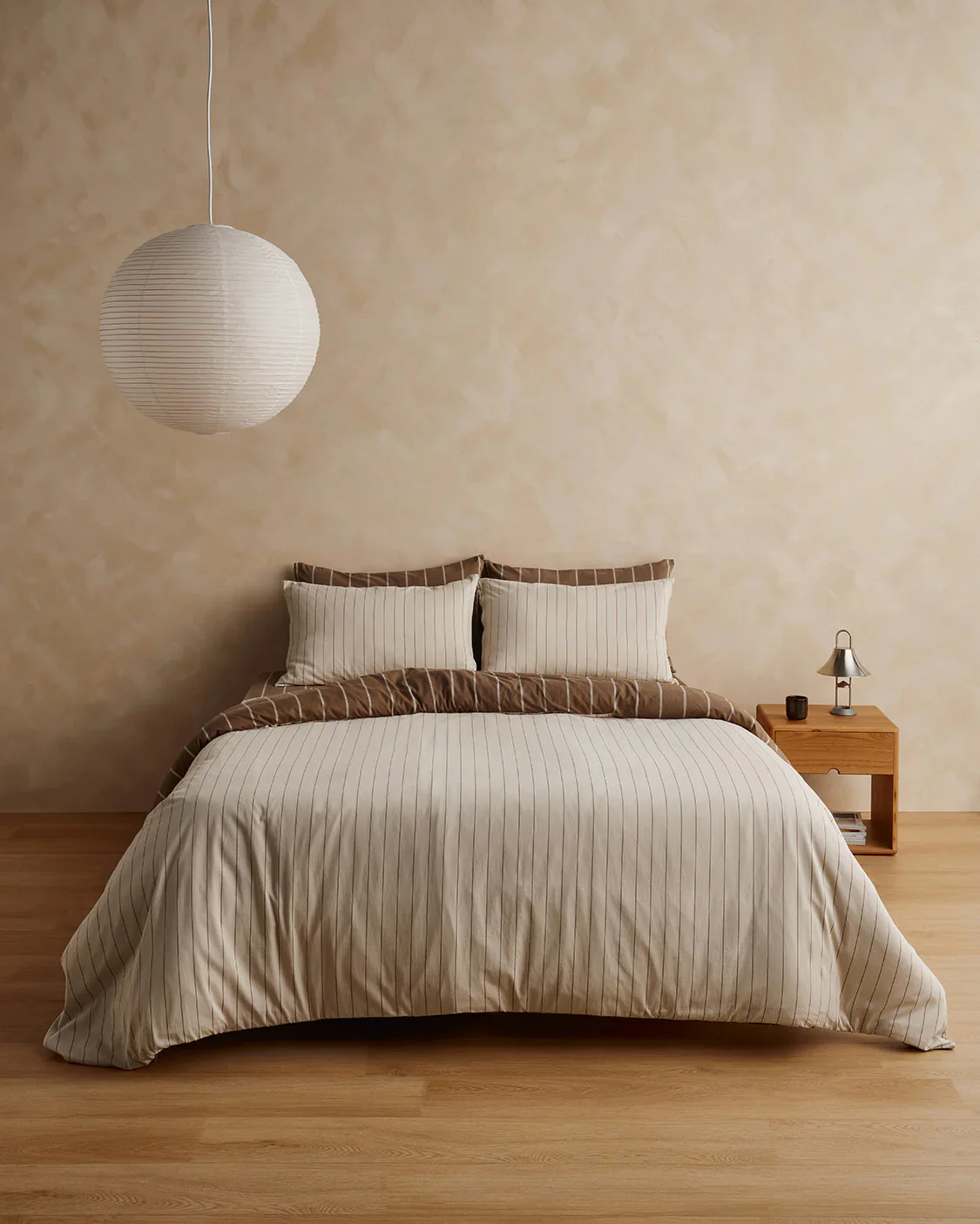 Cream Pinstripe Pillowcases - Image 4