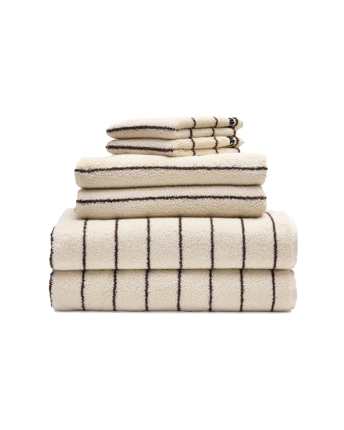 Cream Pinstripe Towels