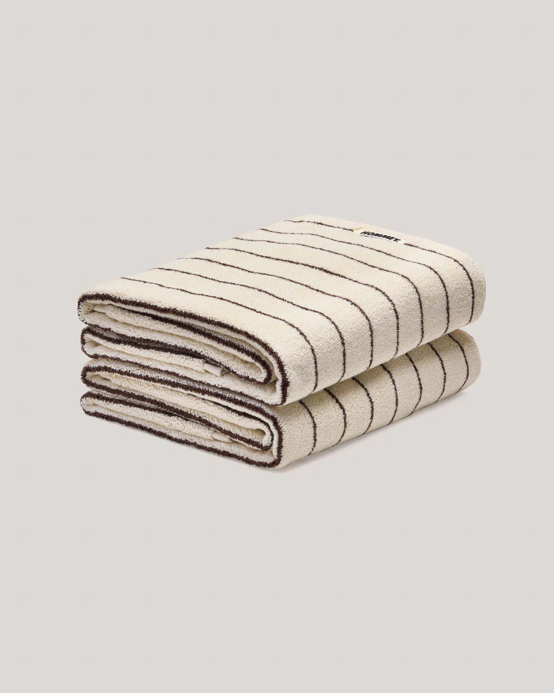 Cream Pinstripe Towels - Image 6