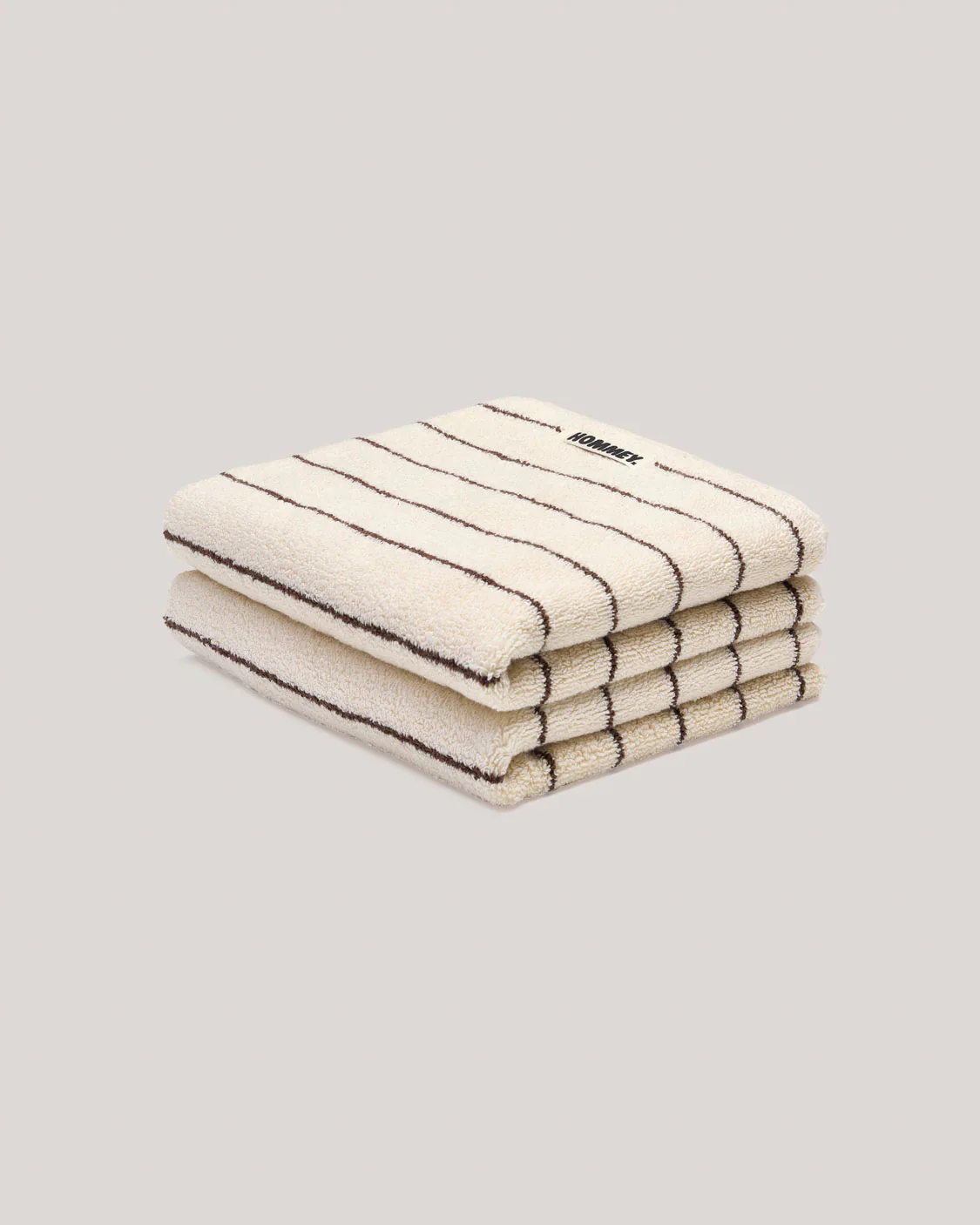 Cream Pinstripe Towels - Image 8