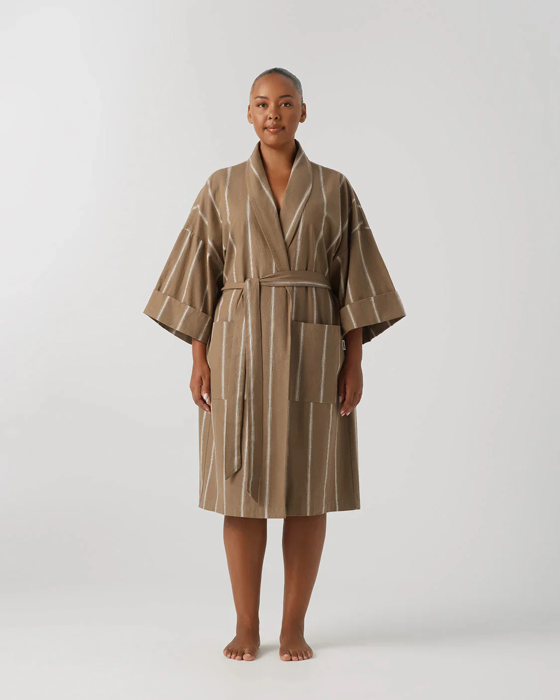 Hazelnut Stripe Robe - Image 3
