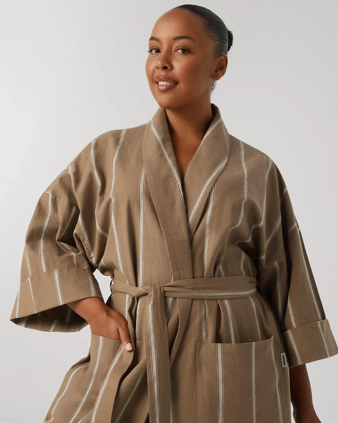 Hazelnut Stripe Robe - Image 4