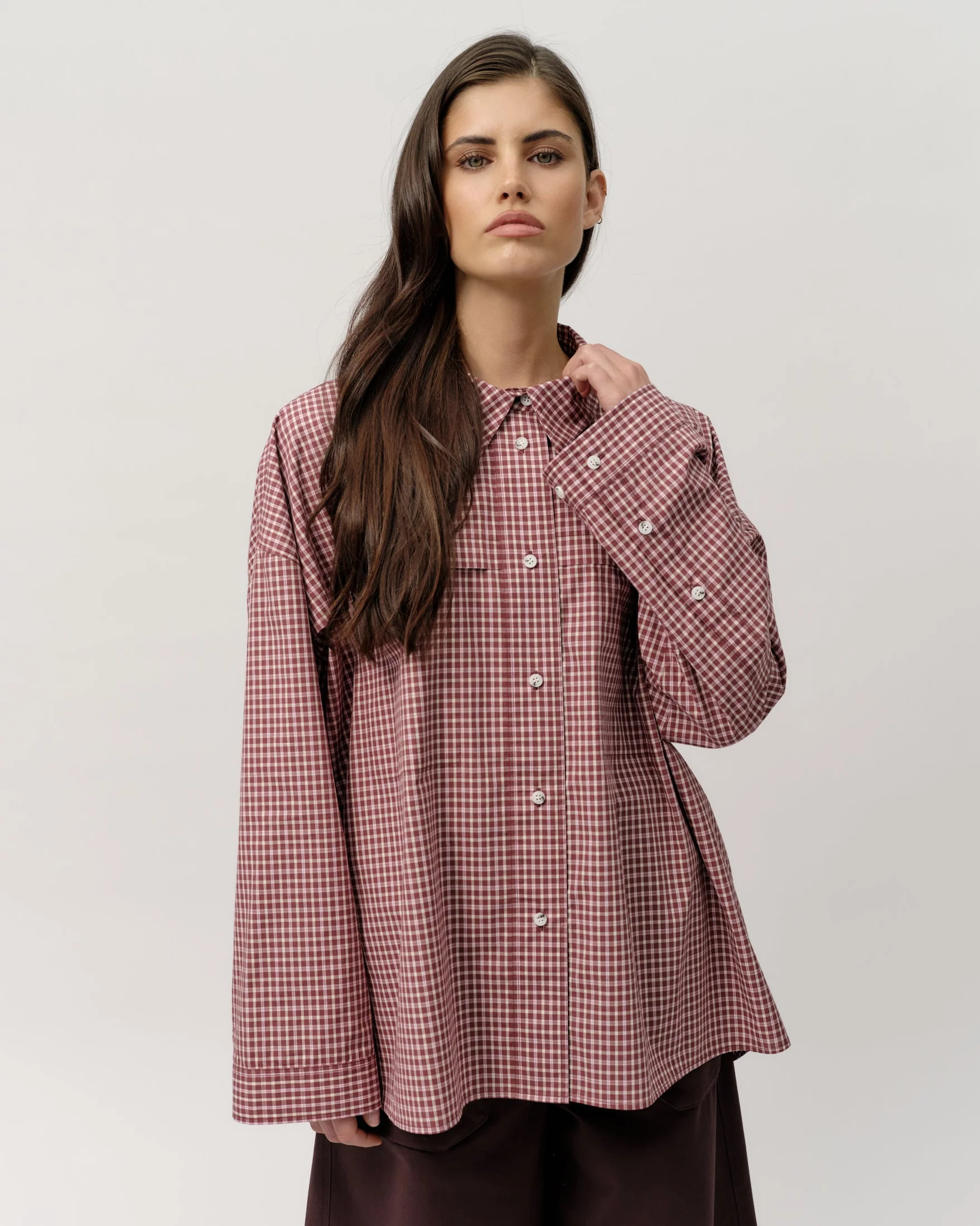 Owen Shirt - Port Wine Check