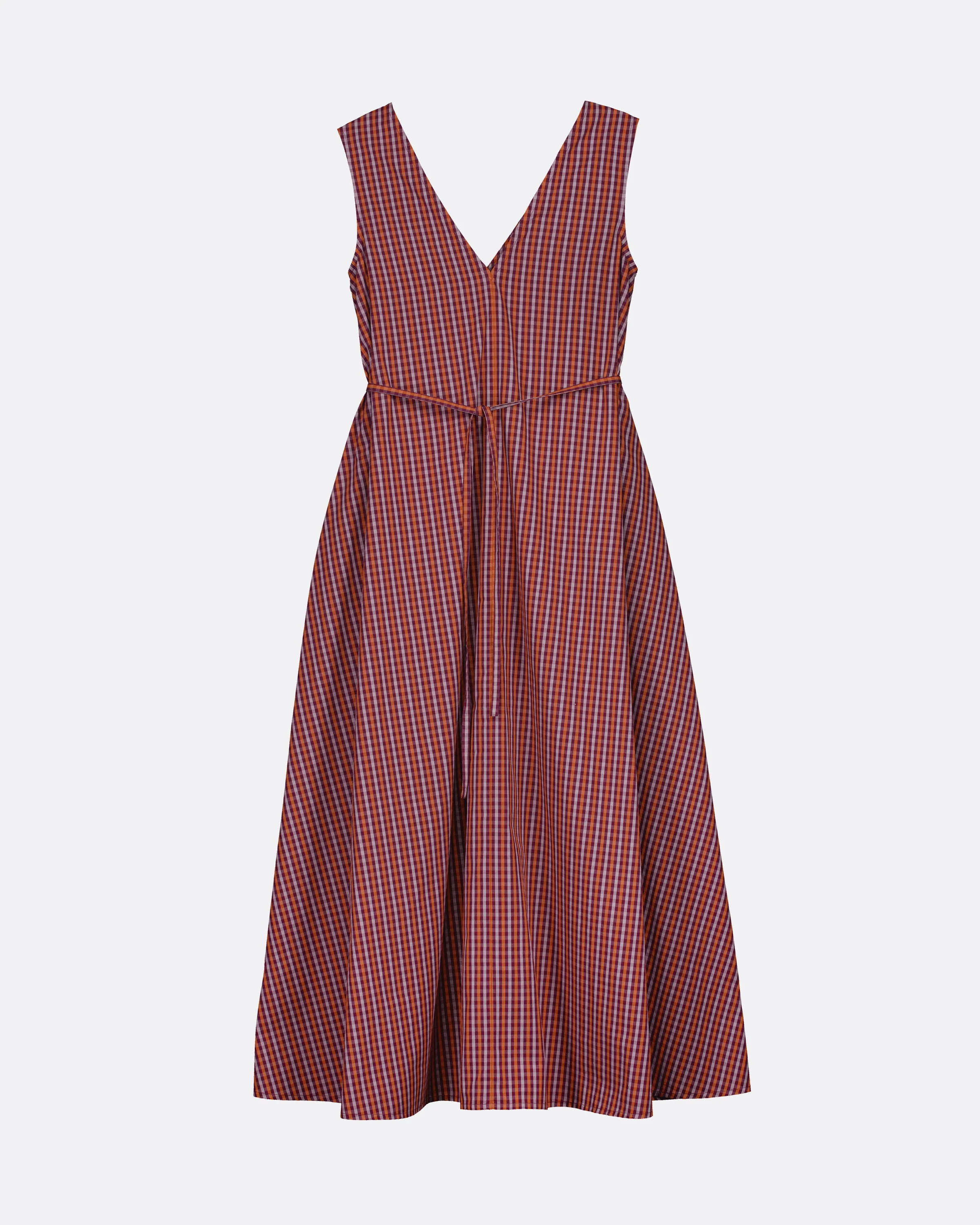 Belle Dress - Maroon Check - Image 2