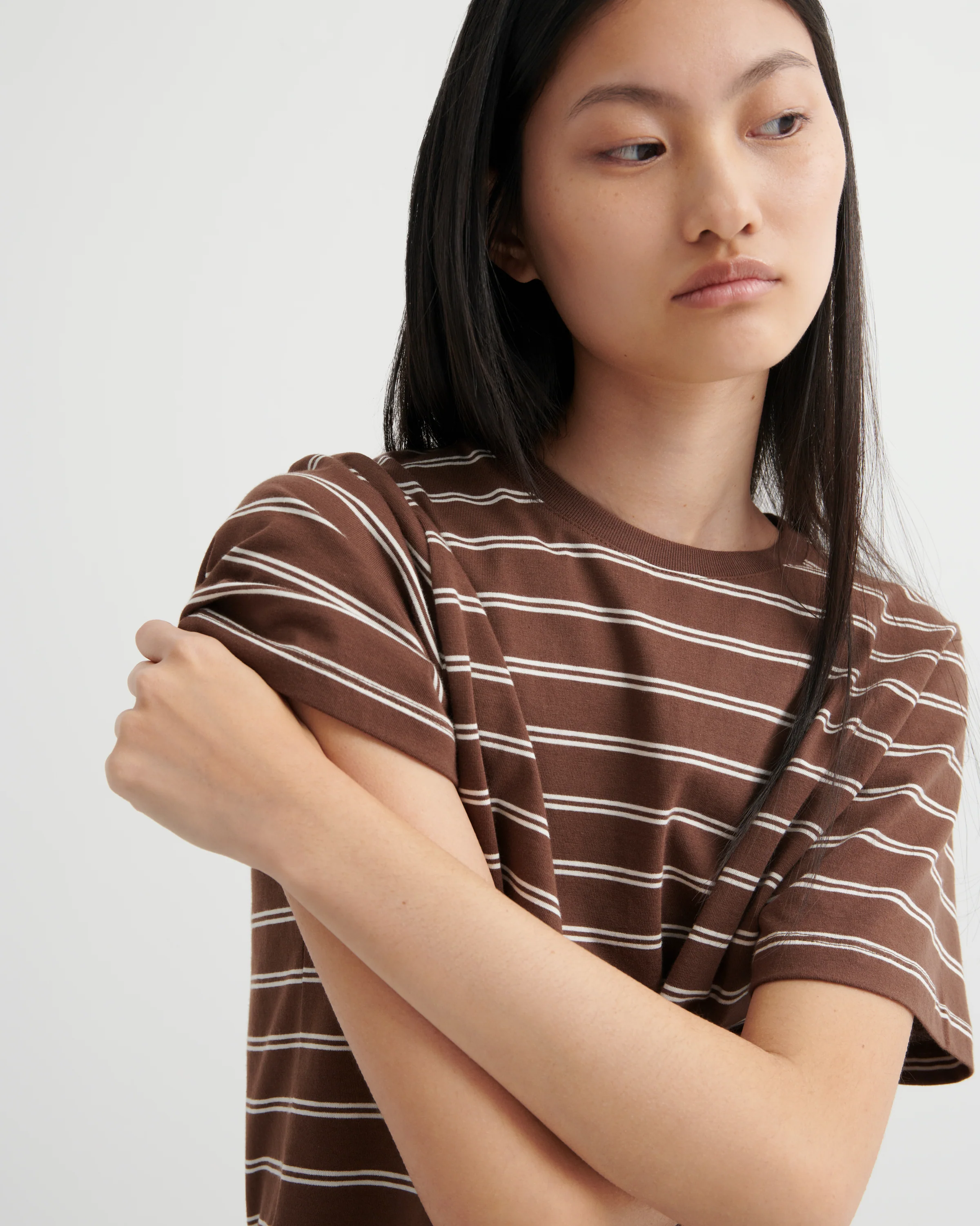 Classic Tee - Brown Stripe - Image 3