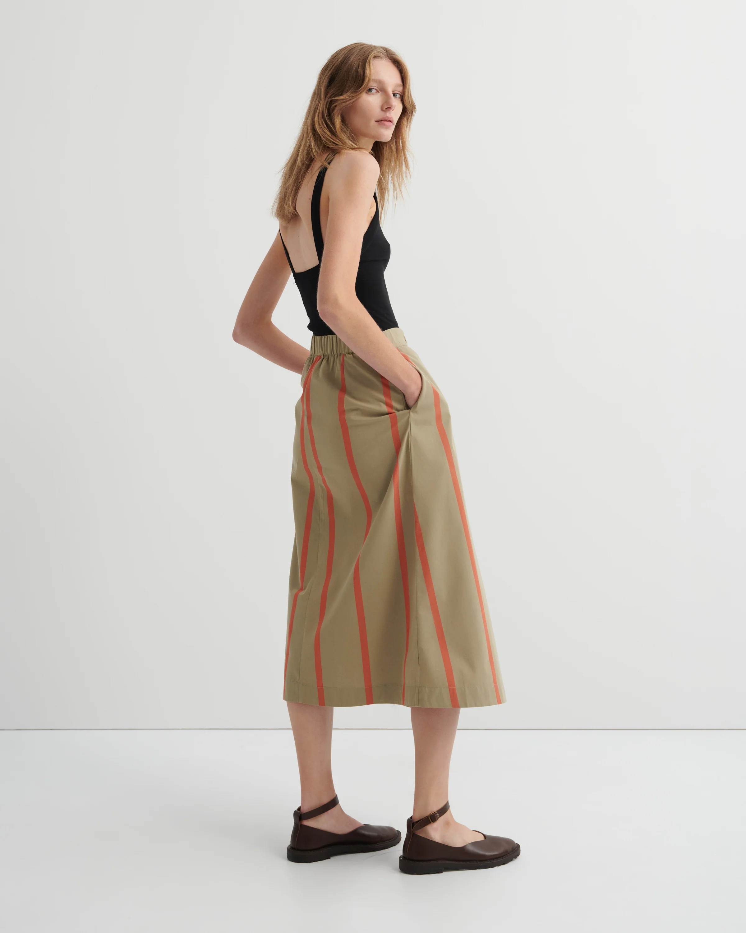 Fold Skirt - Nasturtium Stripe - Image 8