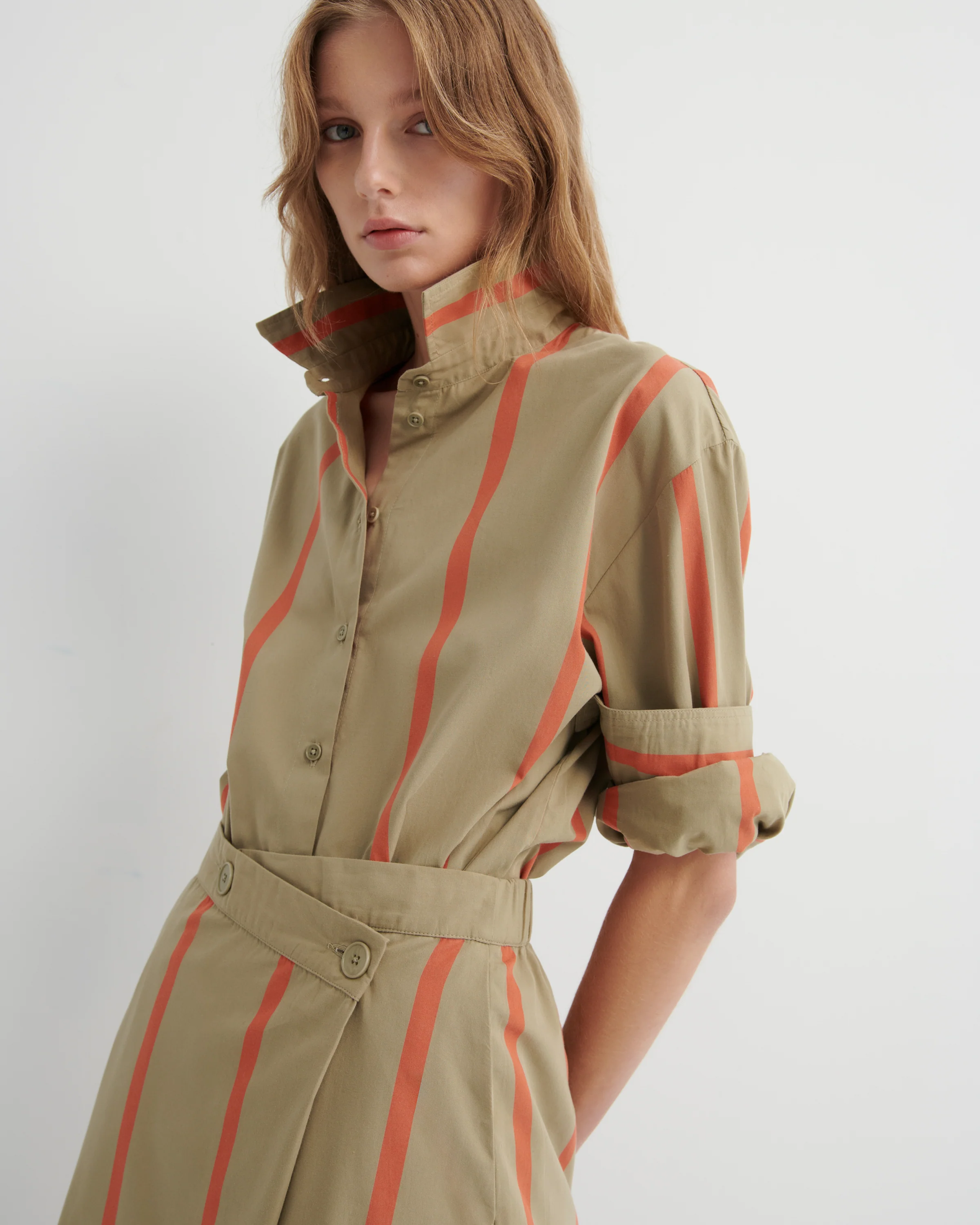 Fold Skirt - Nasturtium Stripe - Image 9
