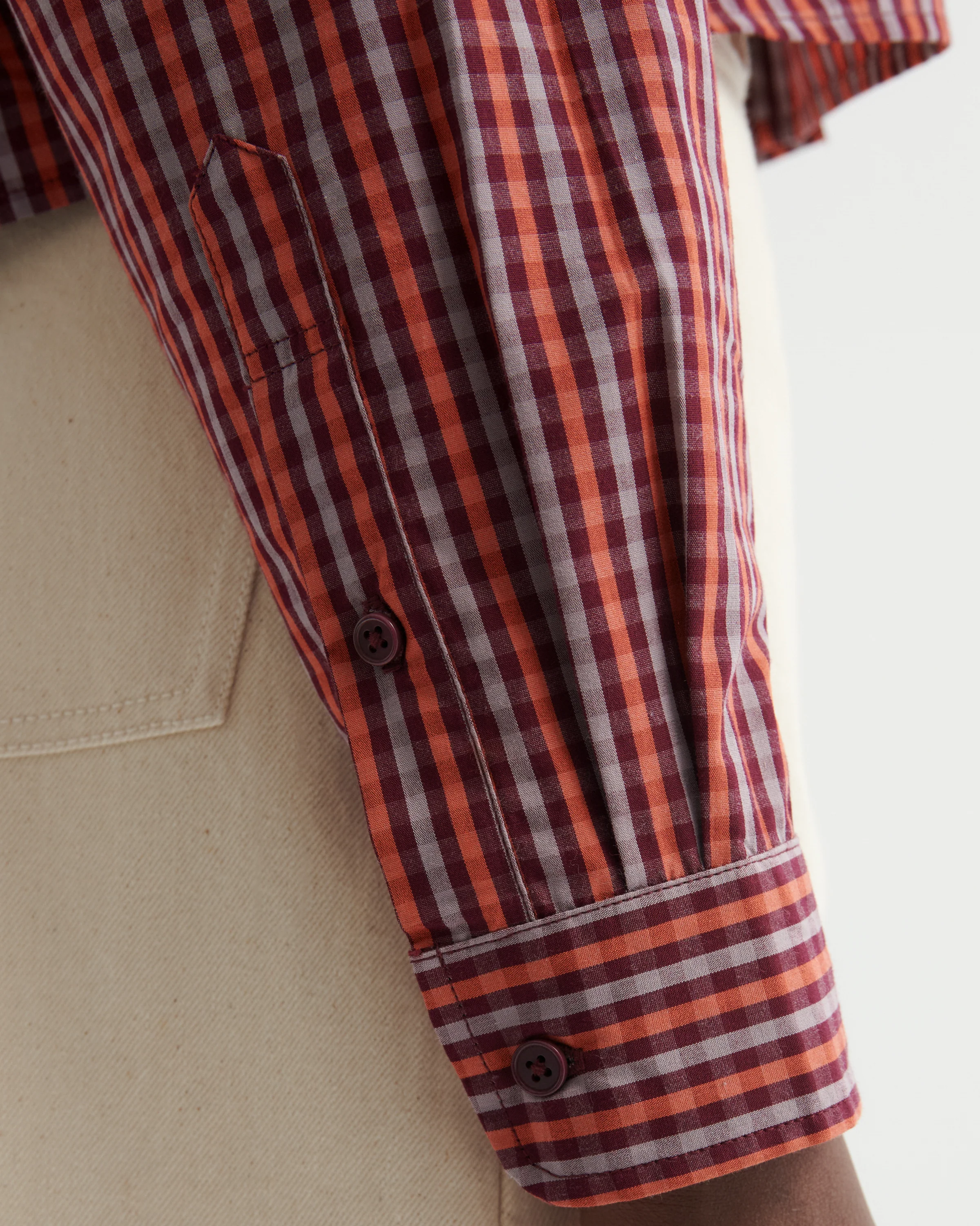 Lauren Shirt - Maroon Check - Image 7