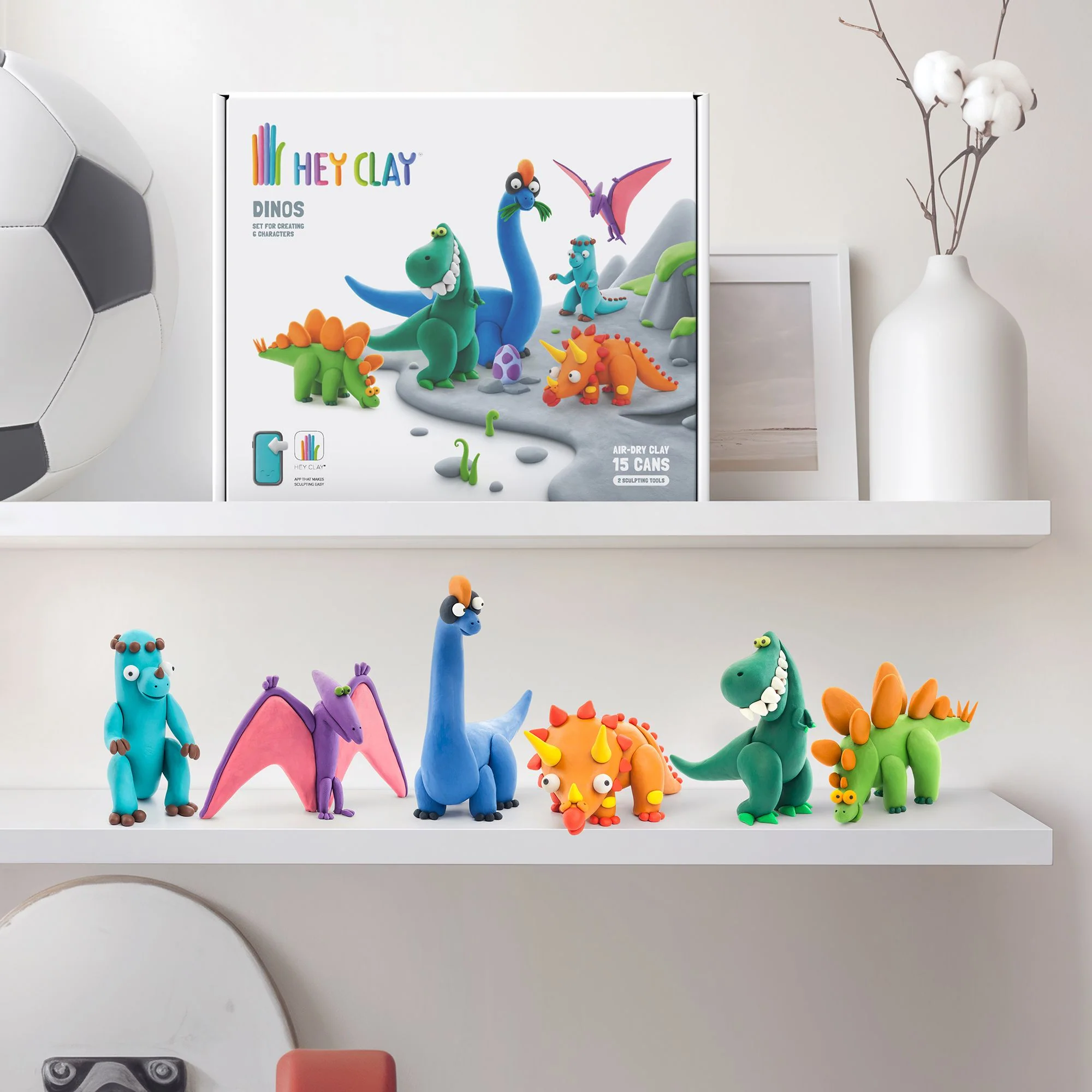 Large Air-Dry Hey Clay - Dinos - Image 2