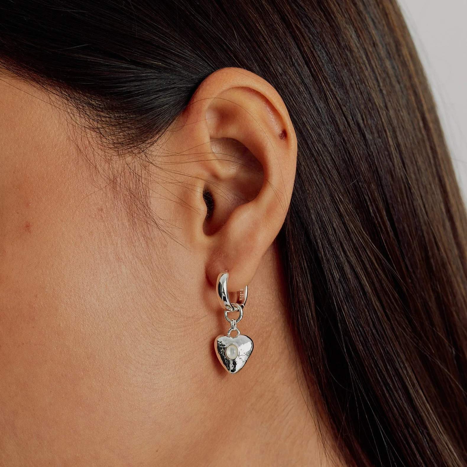 Pearl Locket Hoops - Image 2