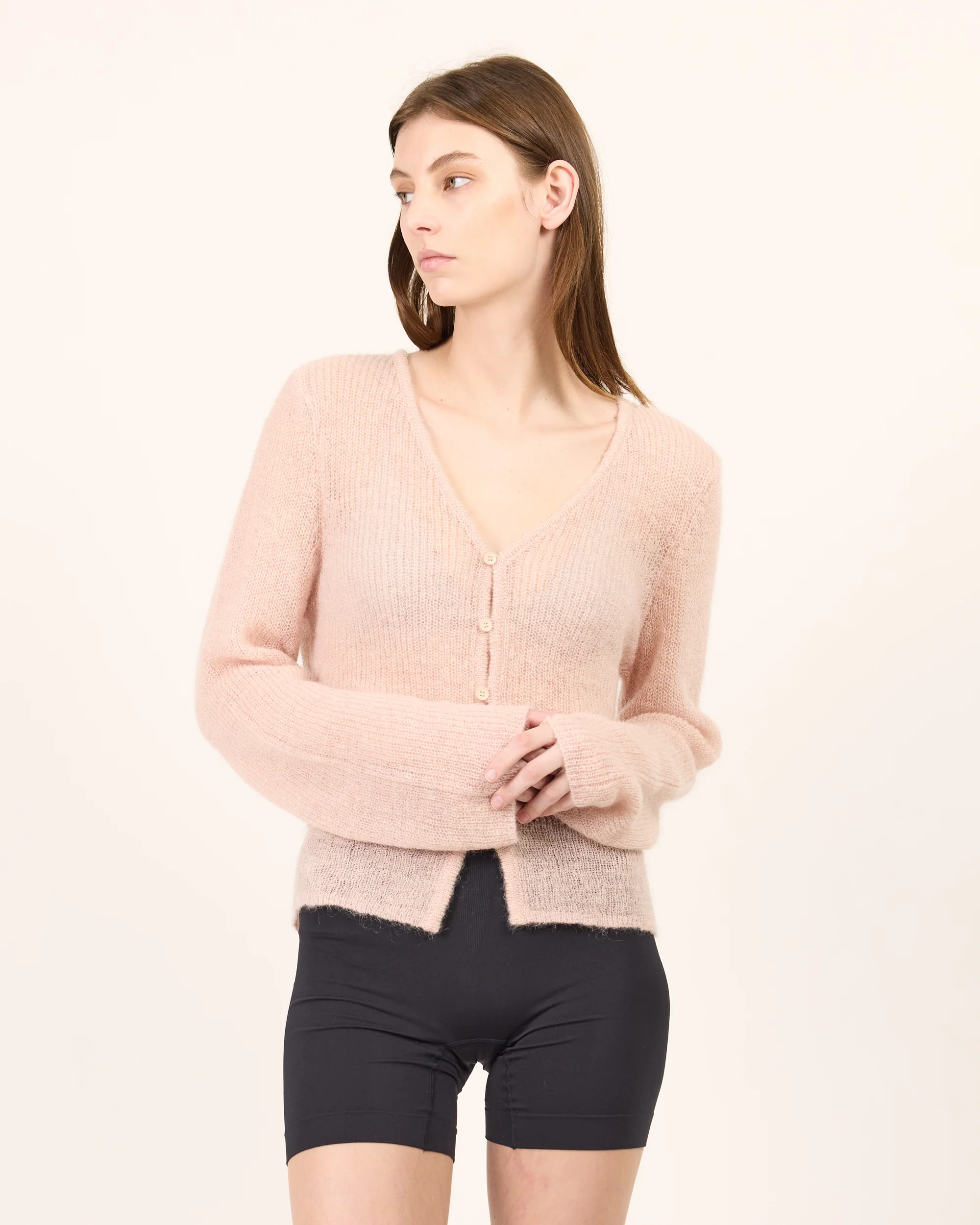 Lotus Mohair Cardi - Pink