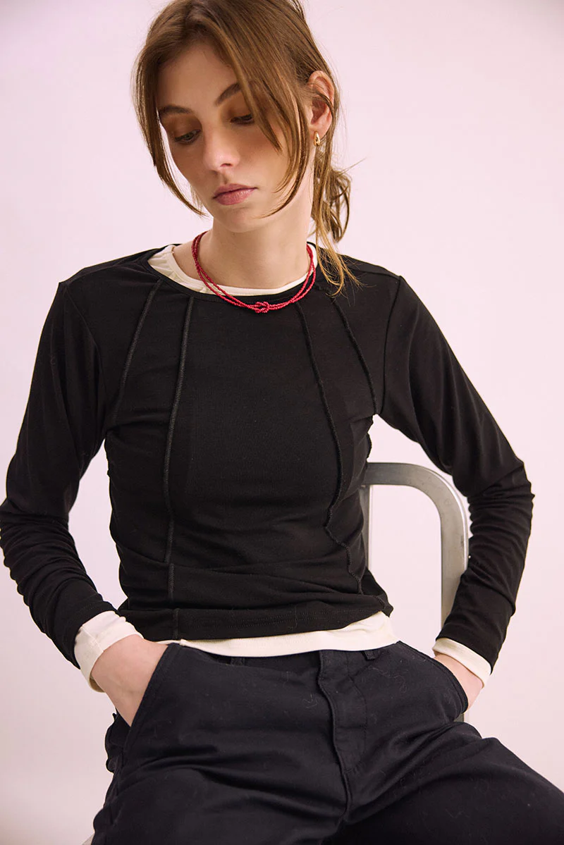 Seam Top - Black - Image 2