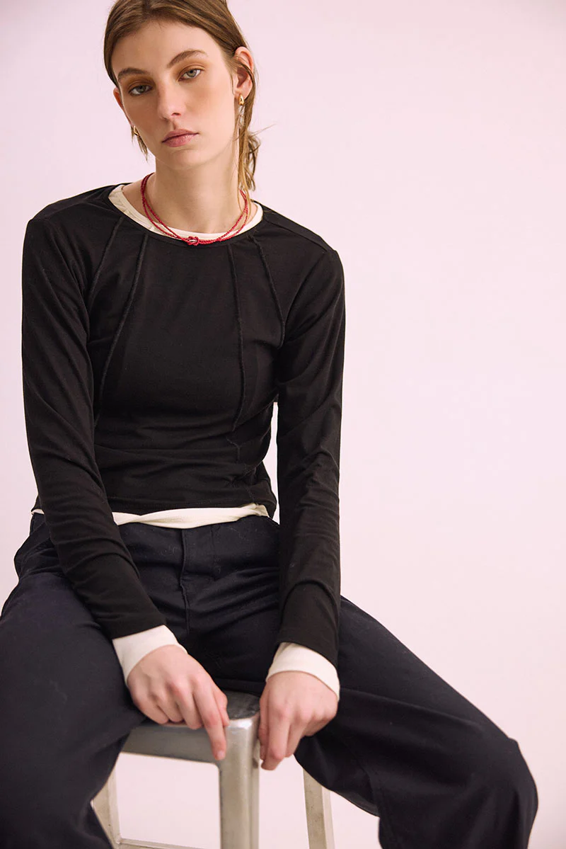 Seam Top - Black - Image 3