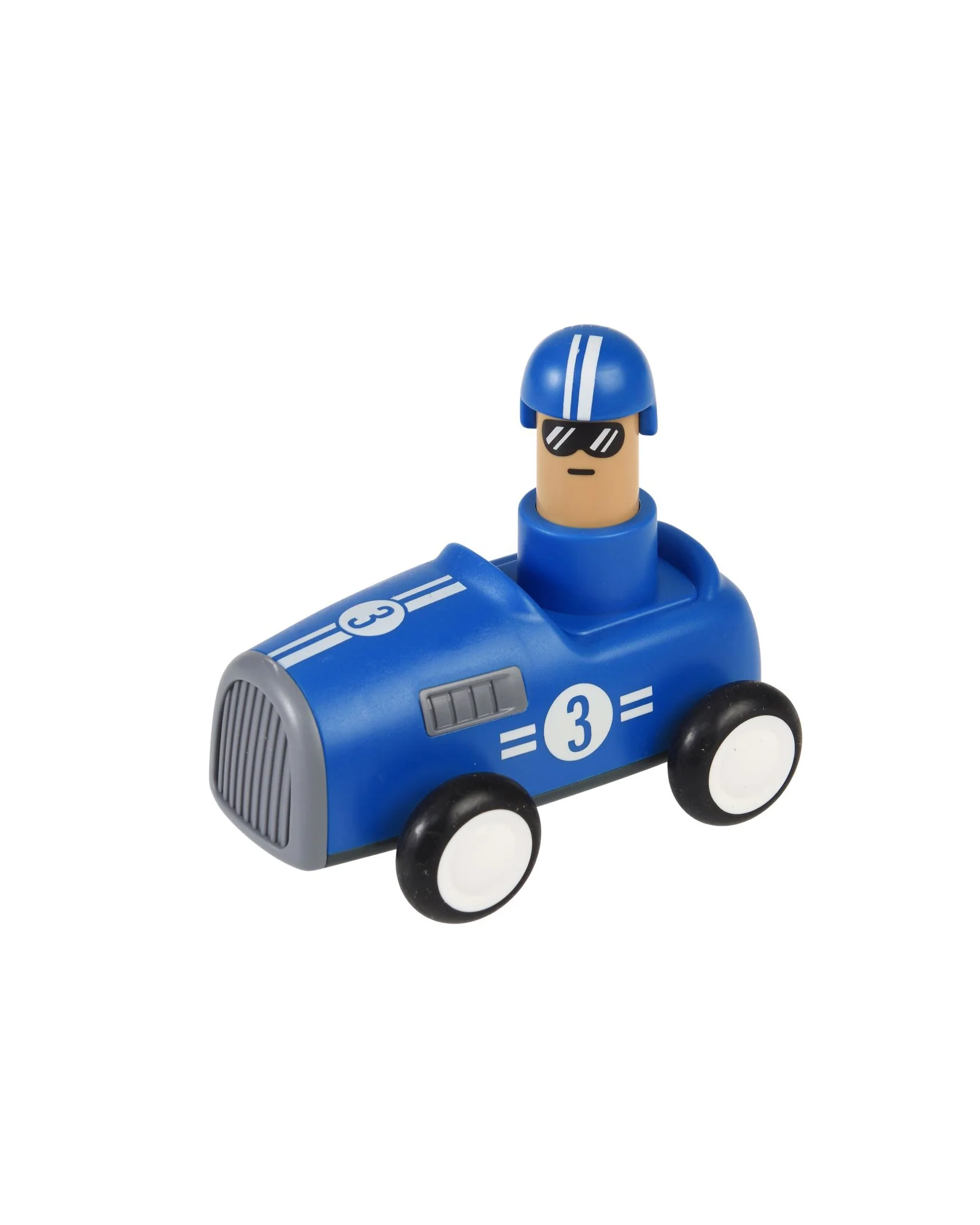 Push Down Race Car - Blue