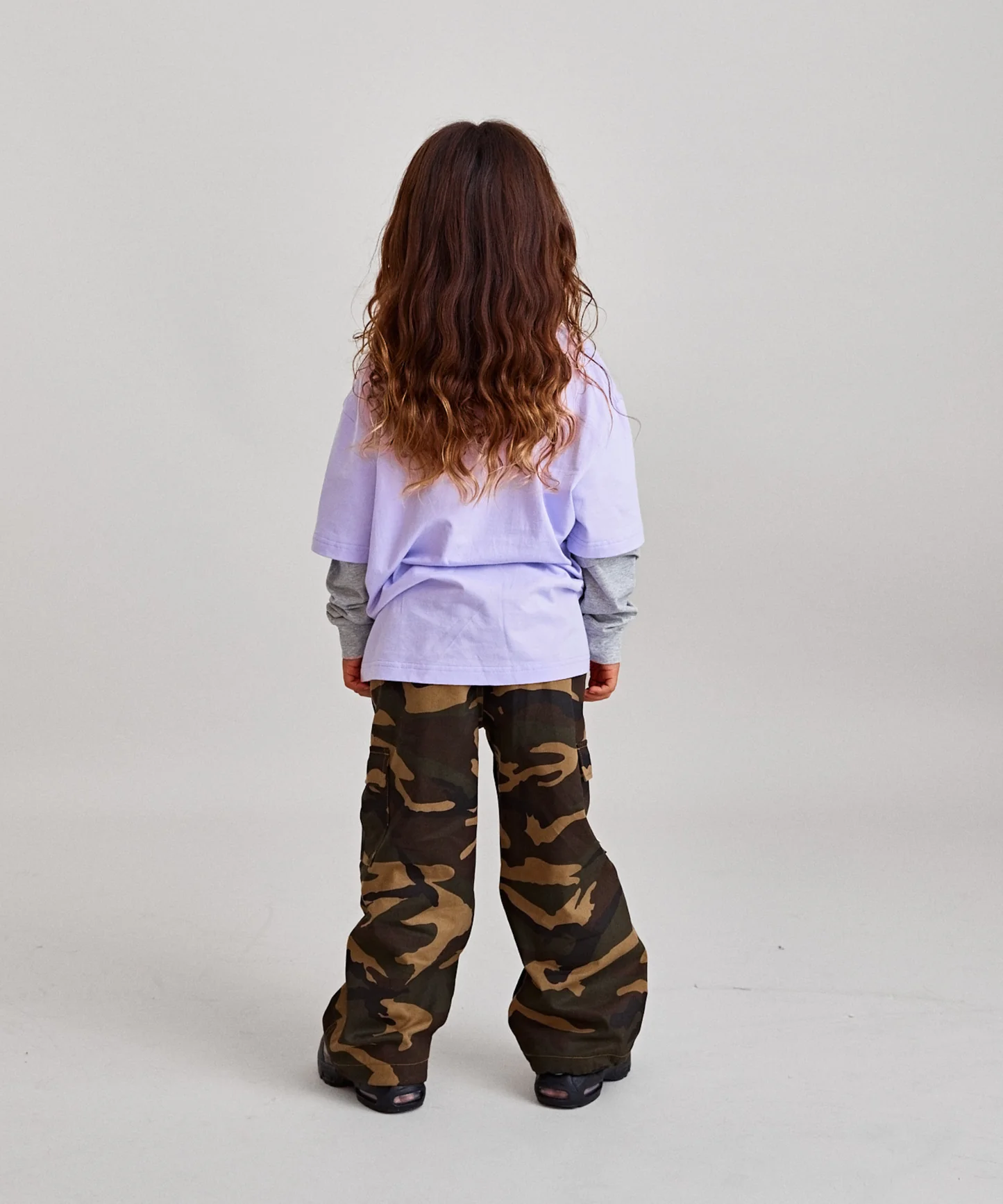 Layered Long Sleeve Tee - Violet & Grey - Image 5