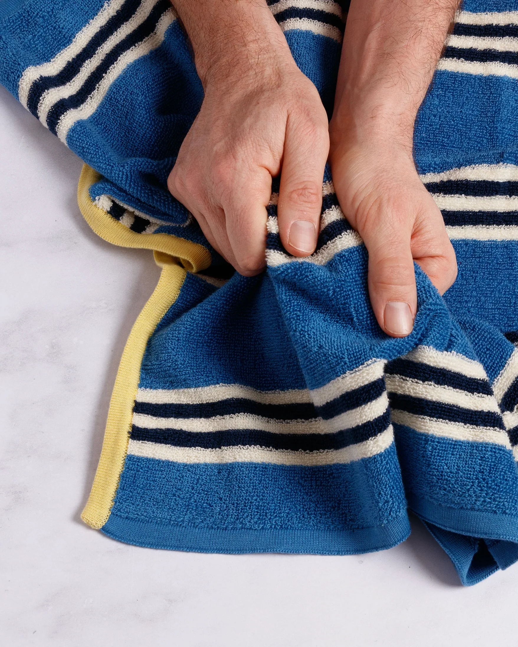 Stripe Hand Towel - Cobalt - Image 2