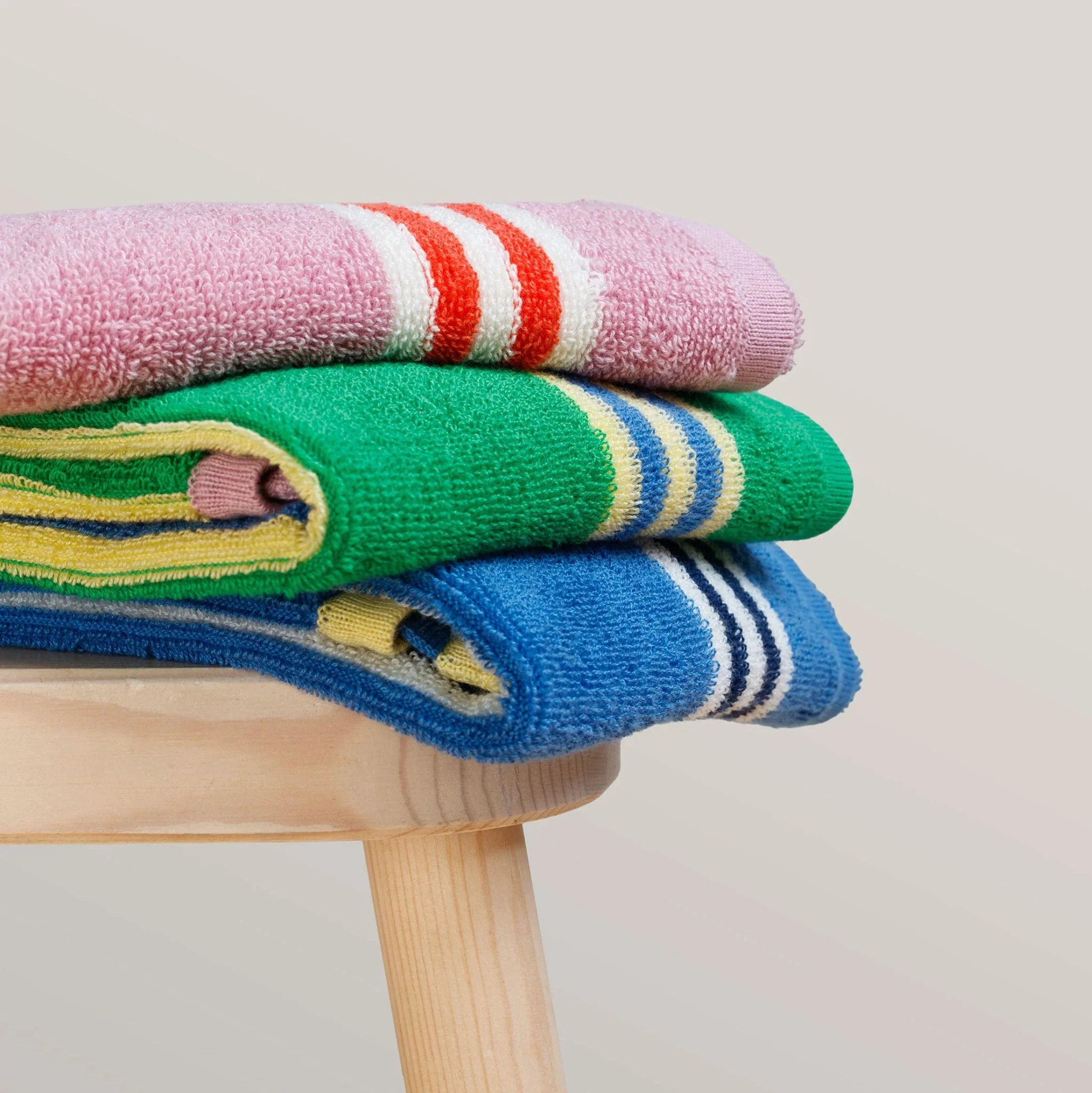 Stripe Hand Towel - Green - Image 4