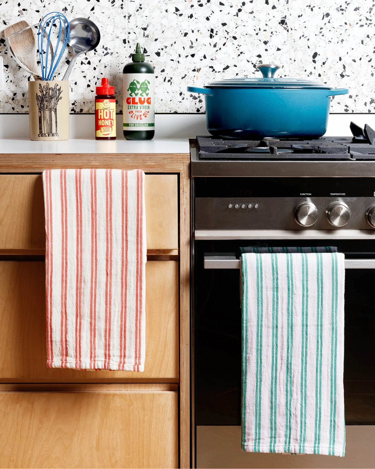 Tea Towel - Red Stripe - Image 2