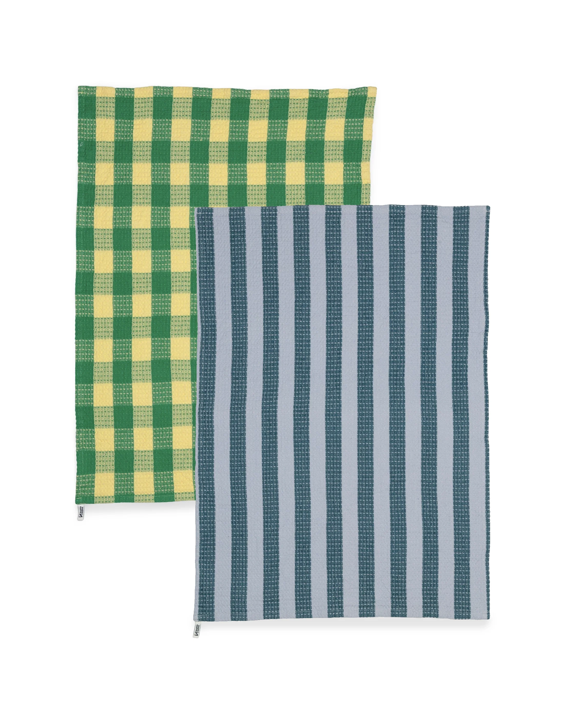 Tea Towel Set - Green Check