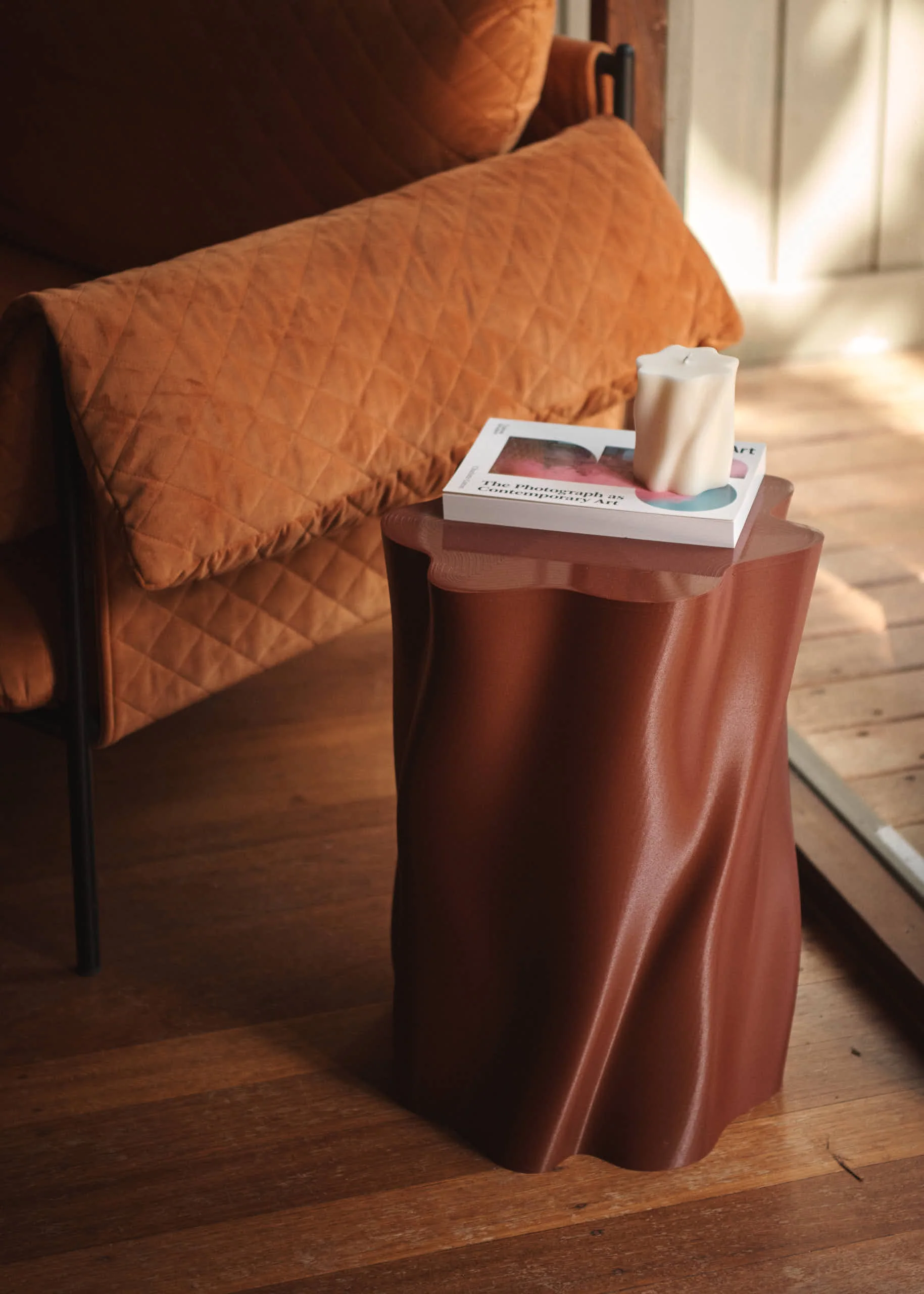 Lulu Stool - Burgundy - Image 3