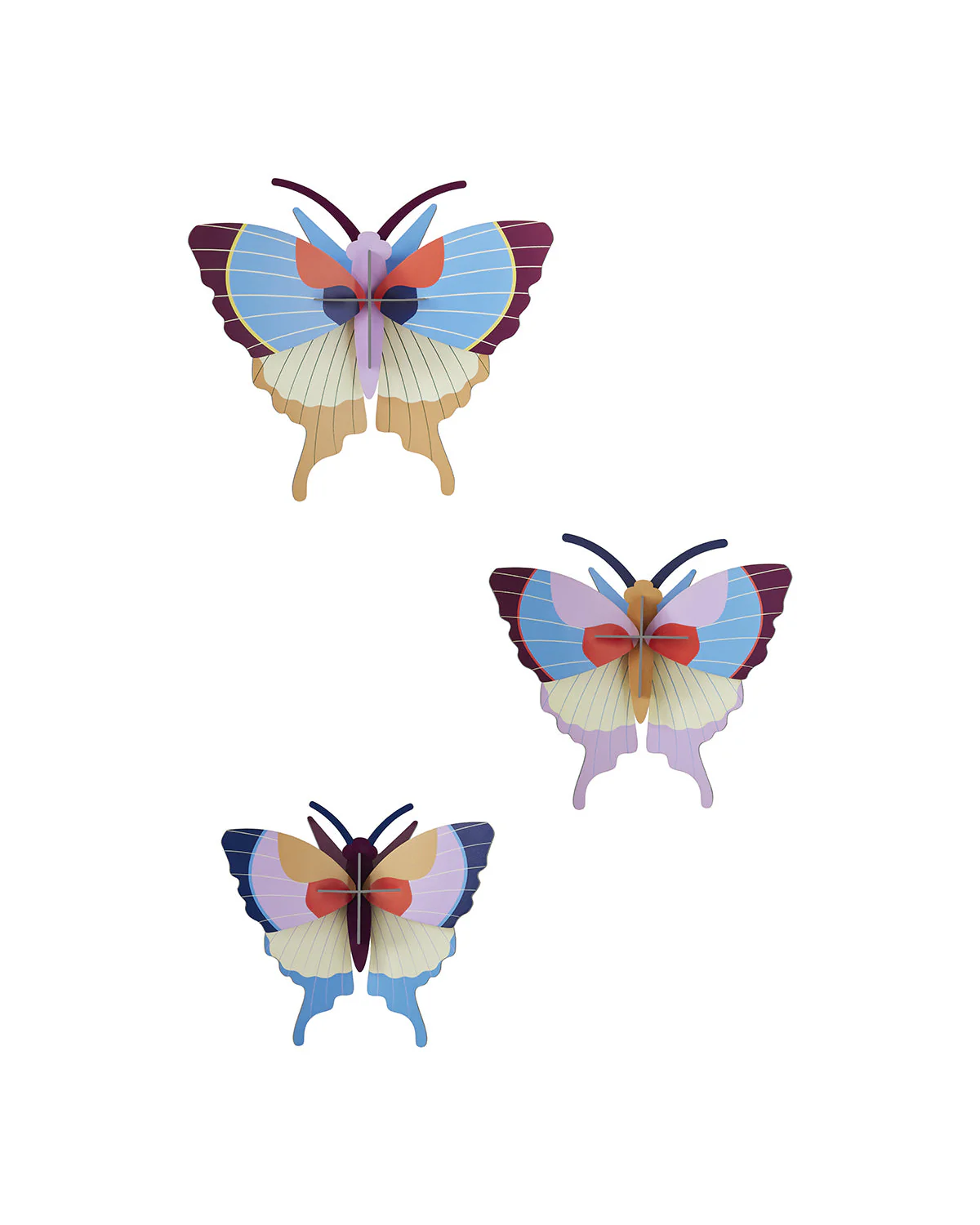 Plum Fringe Butterflies Wall Art