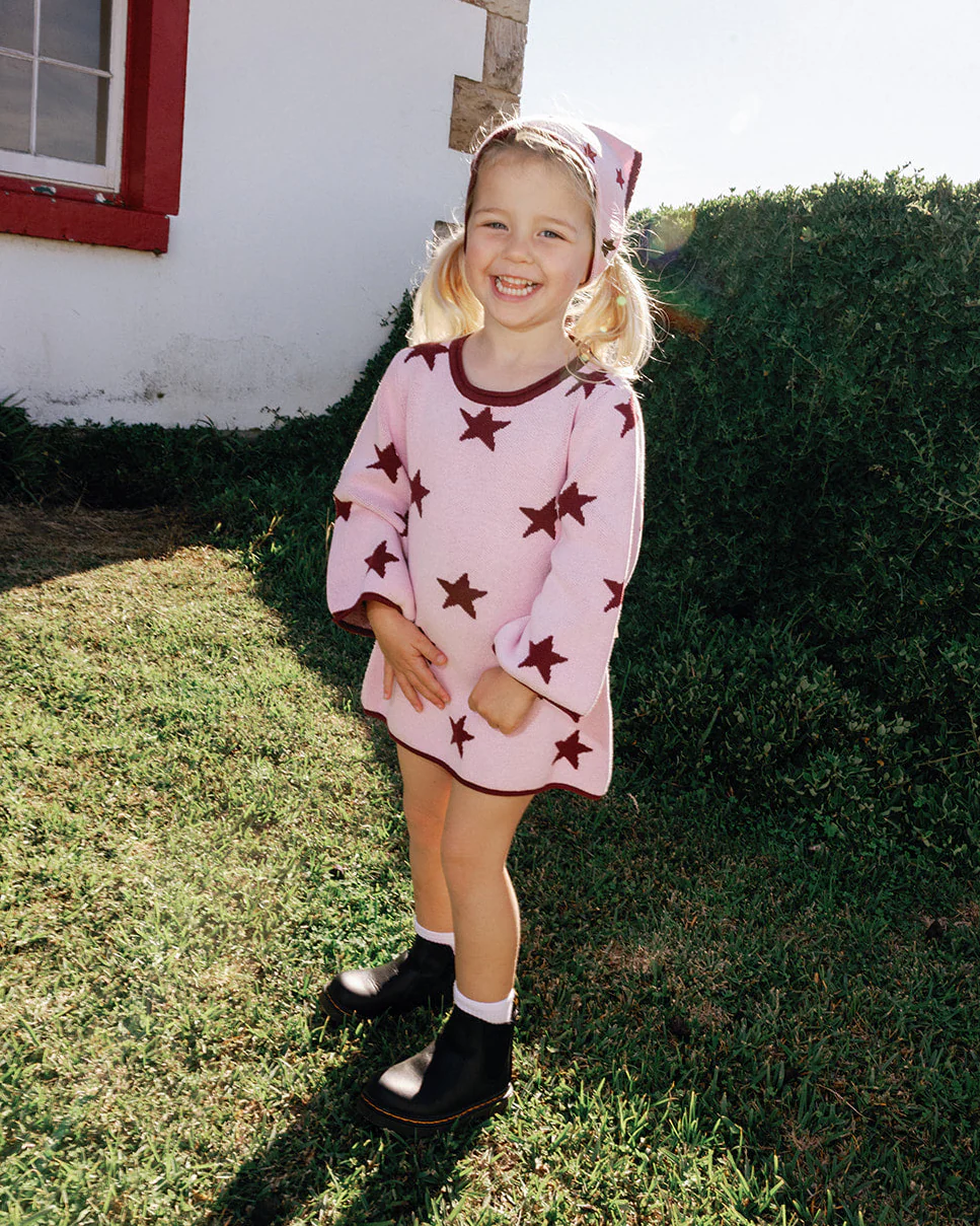 Lucky Stars Dress - Soft Pink - Image 3
