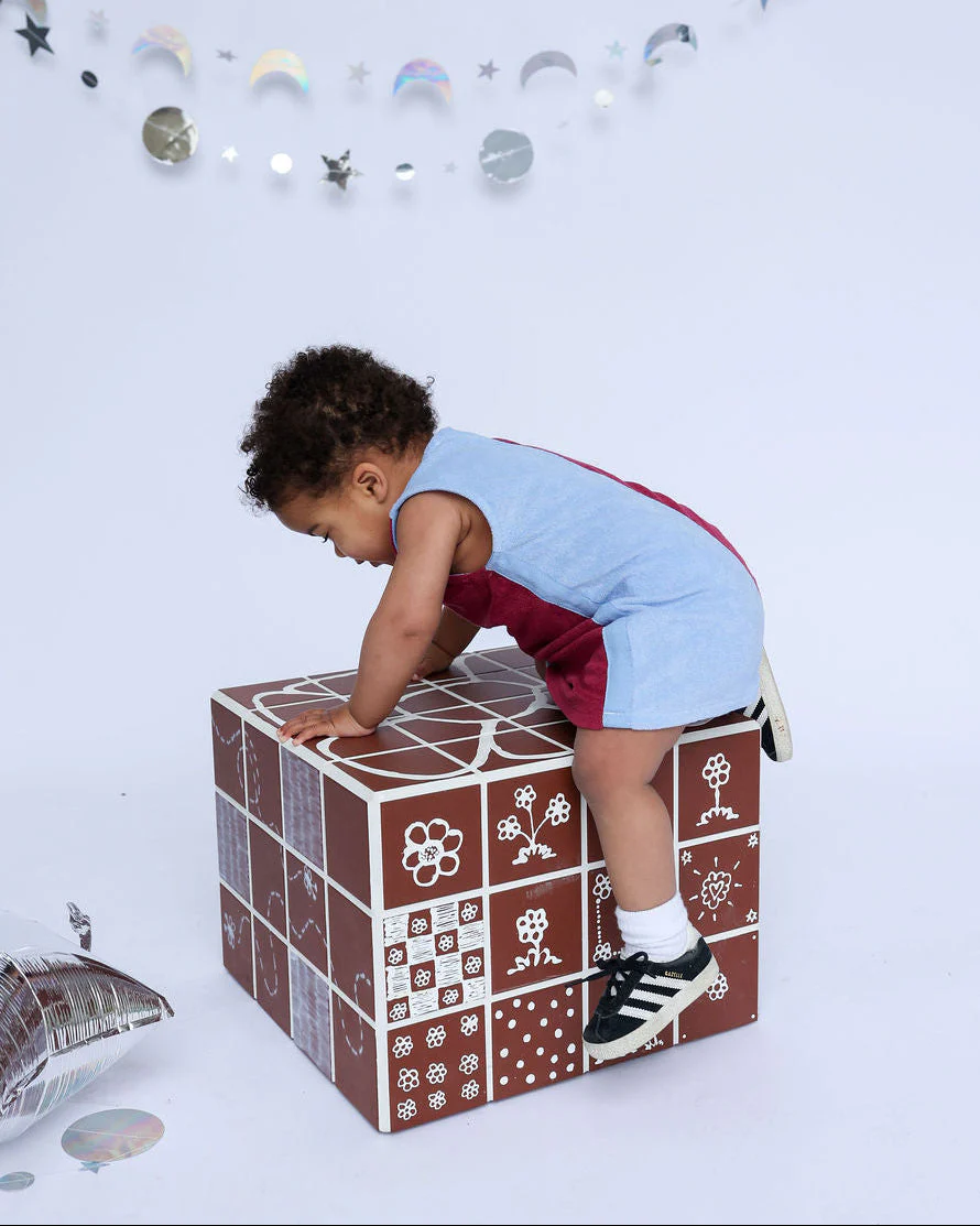 Lunar Dress - Blue & Burgundy - Image 2