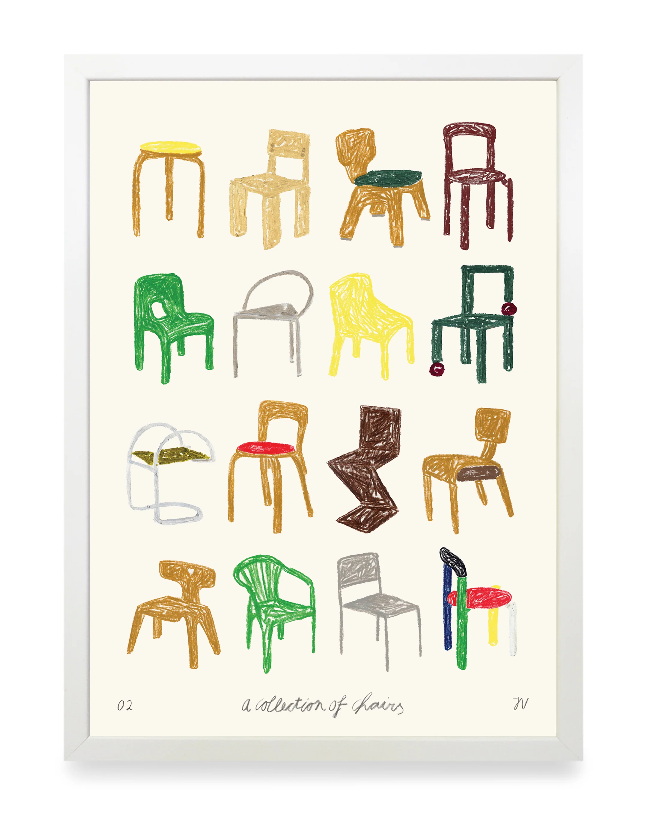 Print - A Collection of Chairs