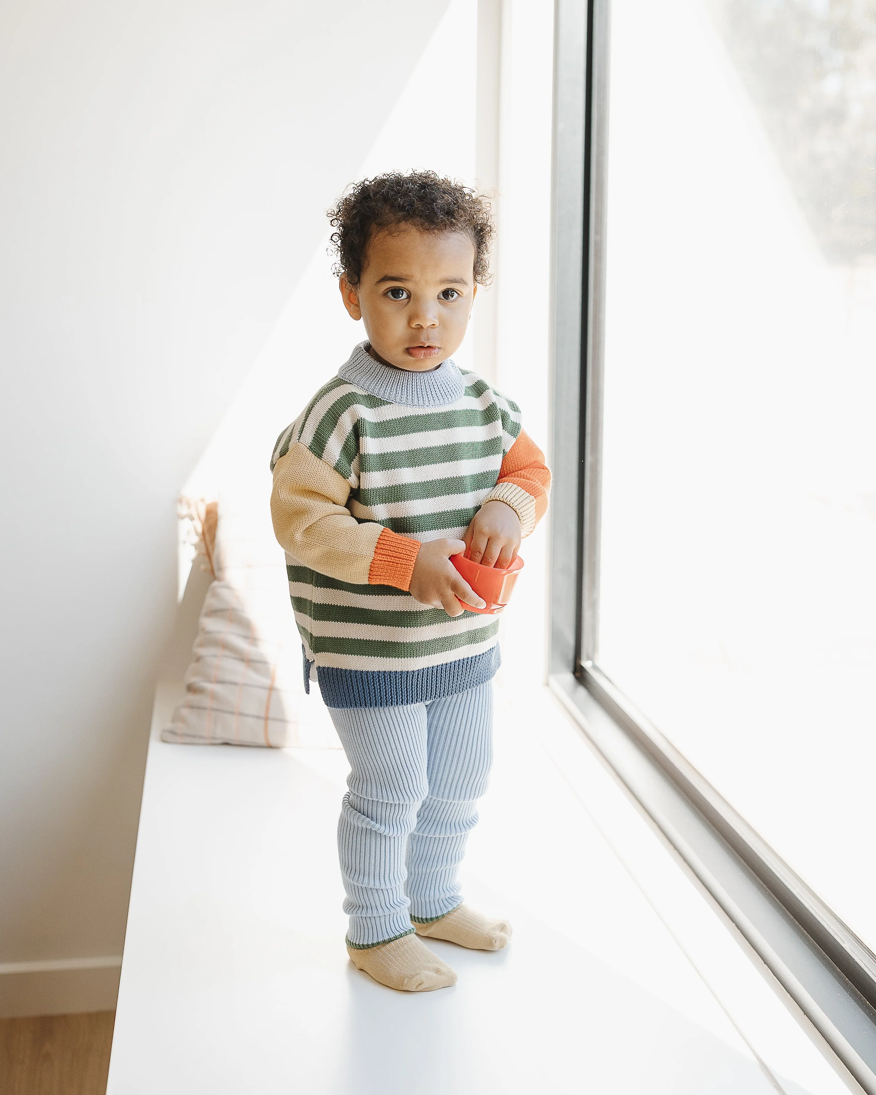 Colour Block Jumper - Clover Stripe