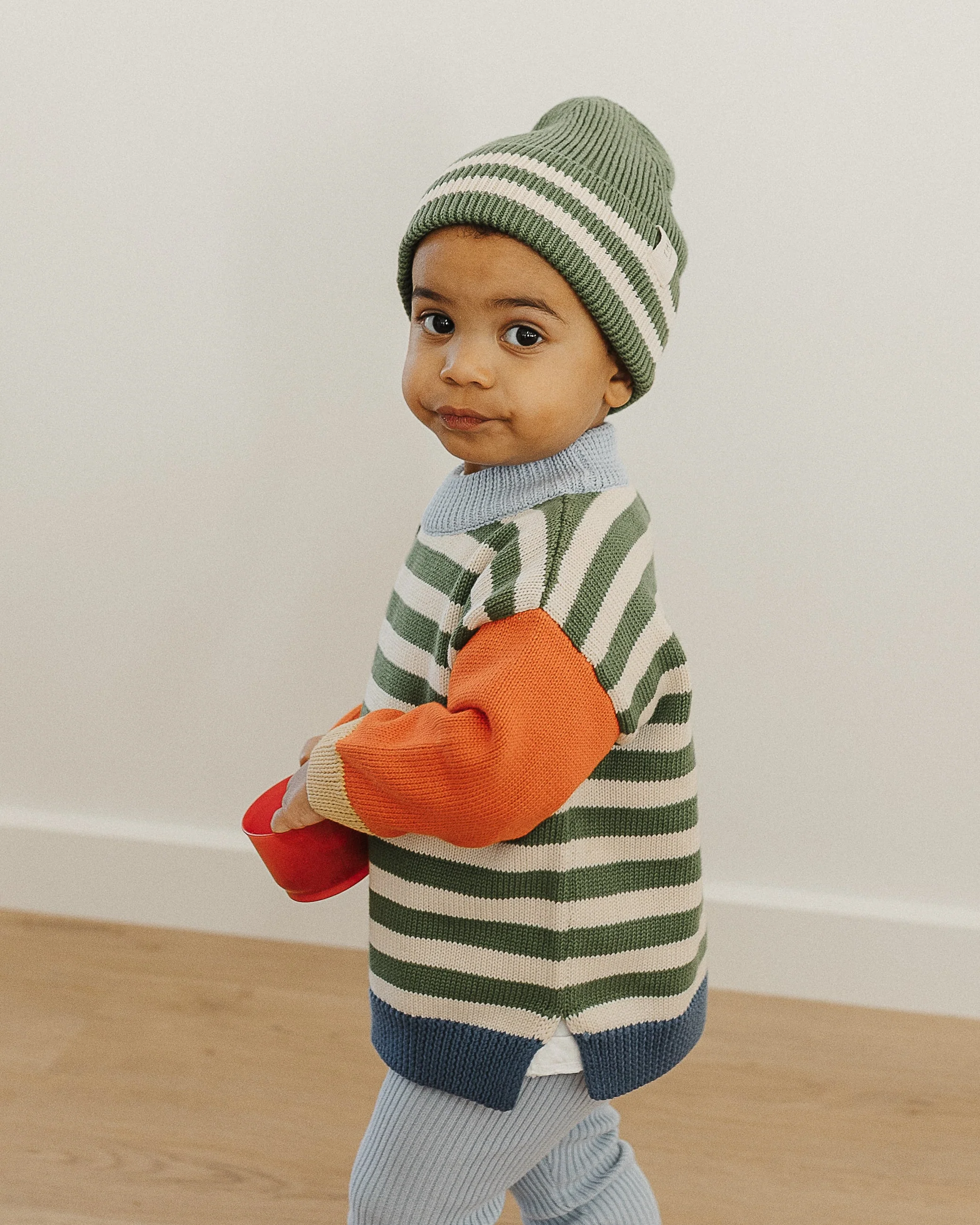 Colour Block Jumper - Clover Stripe - Image 5