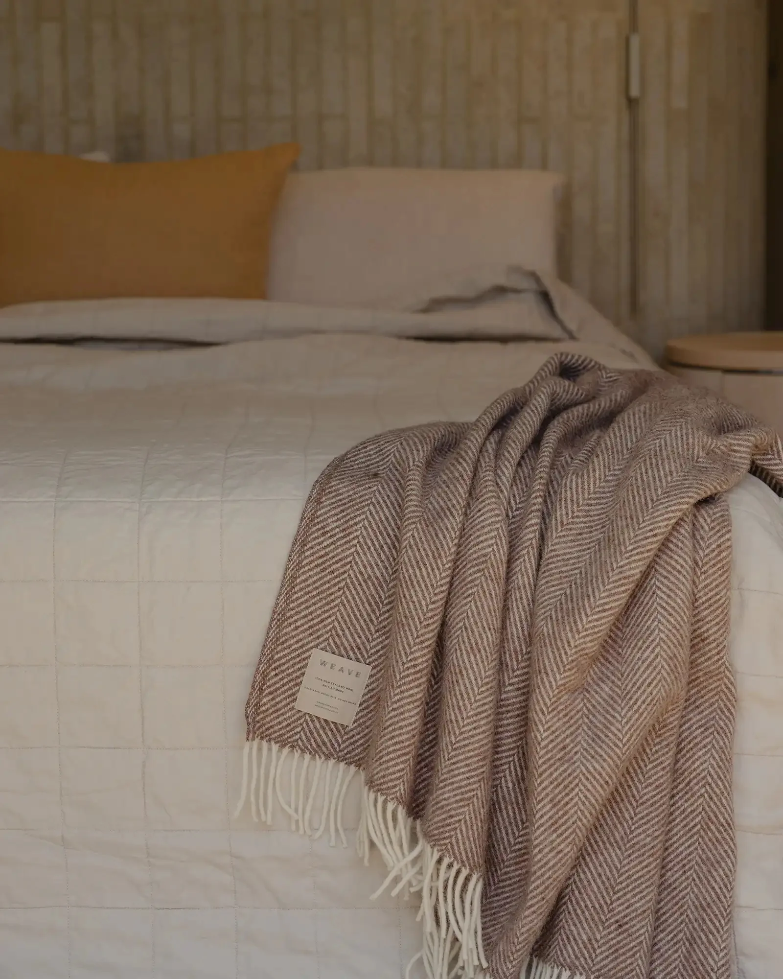 NZ Wool Throw - Magnus Cocoa - Image 2