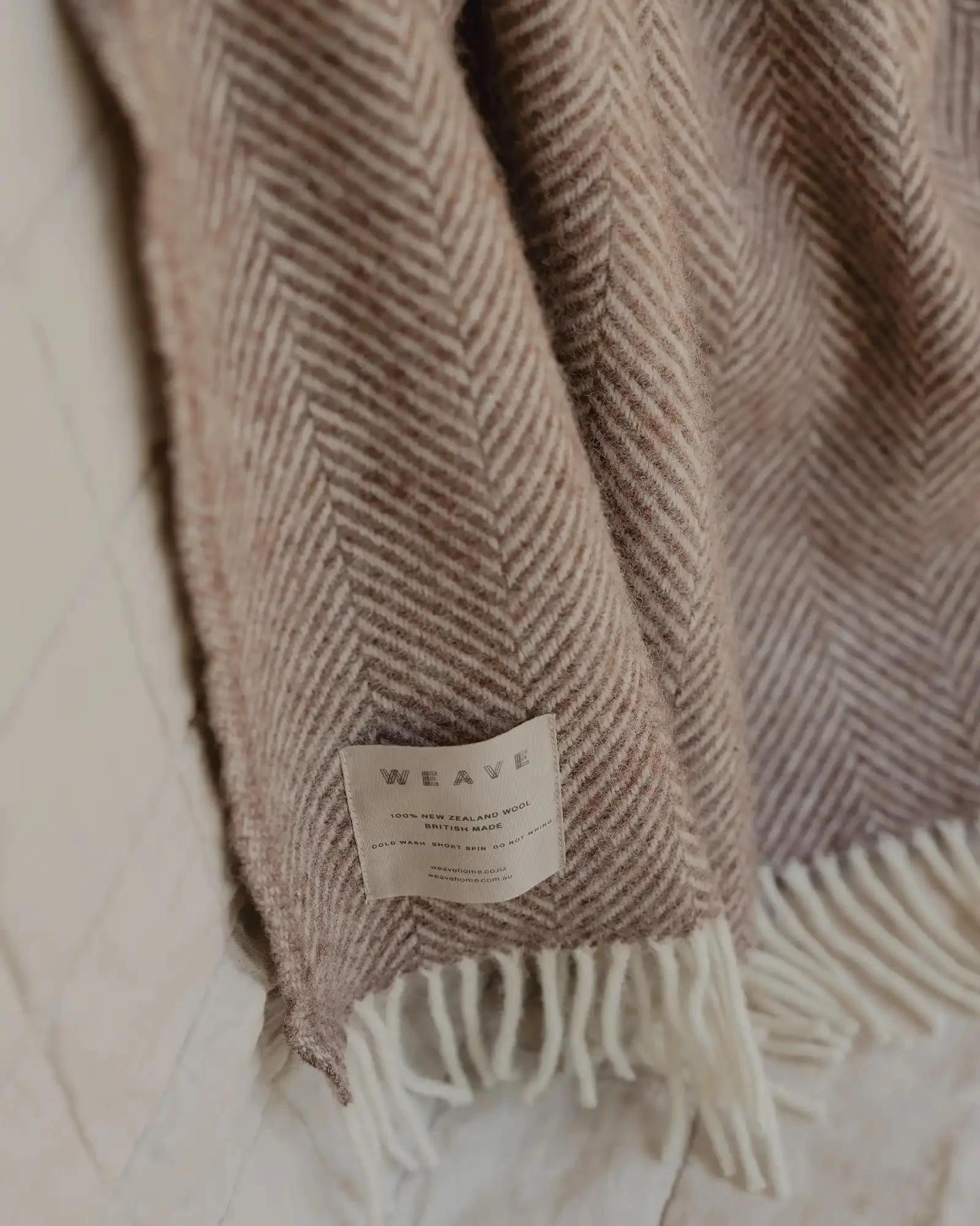 NZ Wool Throw - Magnus Cocoa - Image 3